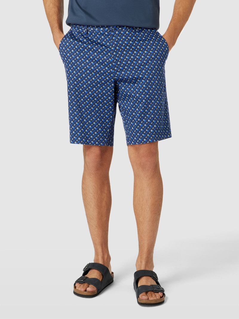 Bermuda mit Allover-Muster Modell 'Slice' in blau