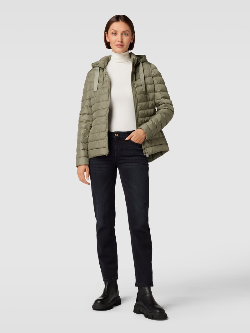 Steppjacke mit Zweiwege-Reißverschluss in hellgrün