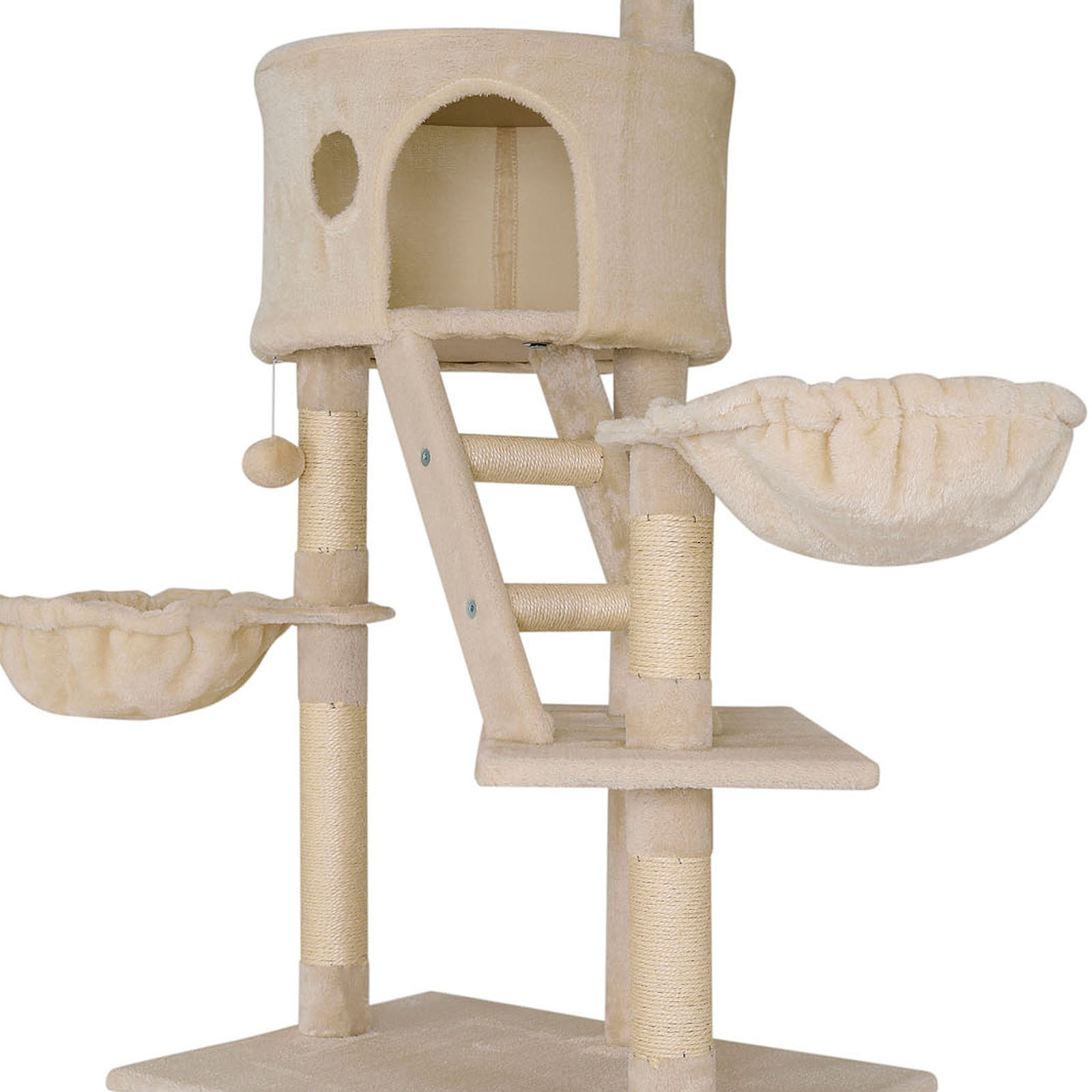 Lionto Kratzbäume Lionto Kratzbaum XXL, Höhenverstellbar (230 - 250 cm) beige
