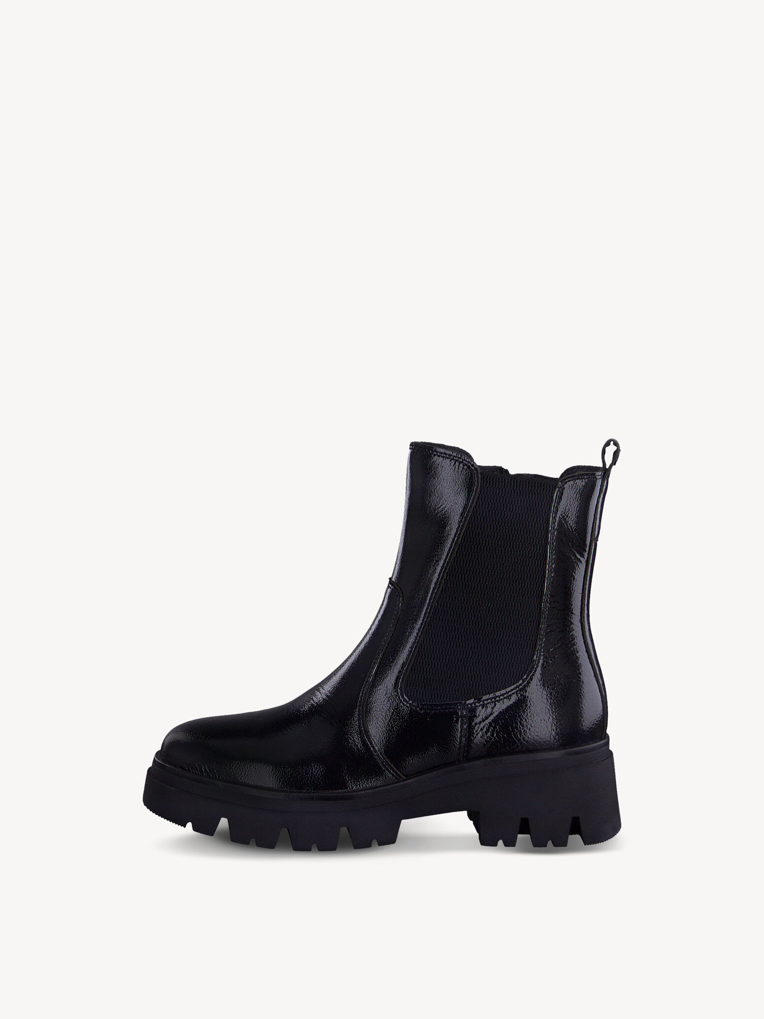 Bottine Chelsea en cuir - noir