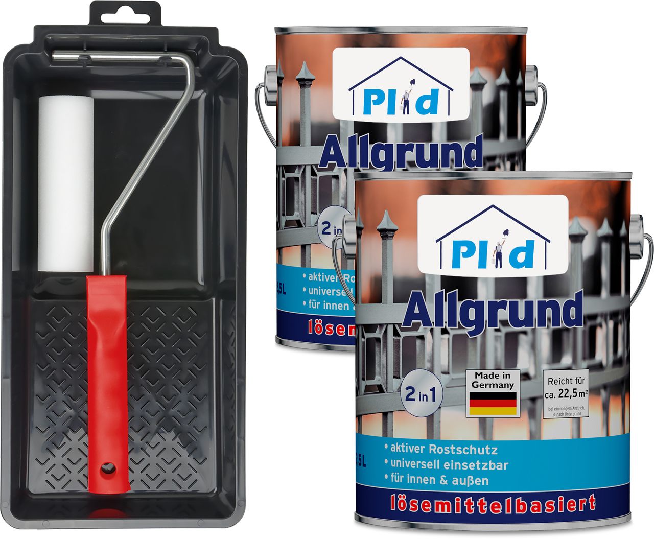 Plid Premium Allgrund Rostgrundierung Grundierung Set Weiß