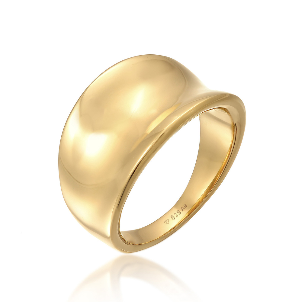 Elli Elli Bague Femmes Basique Élégant Ovale en Argent Sterling 925 Bague