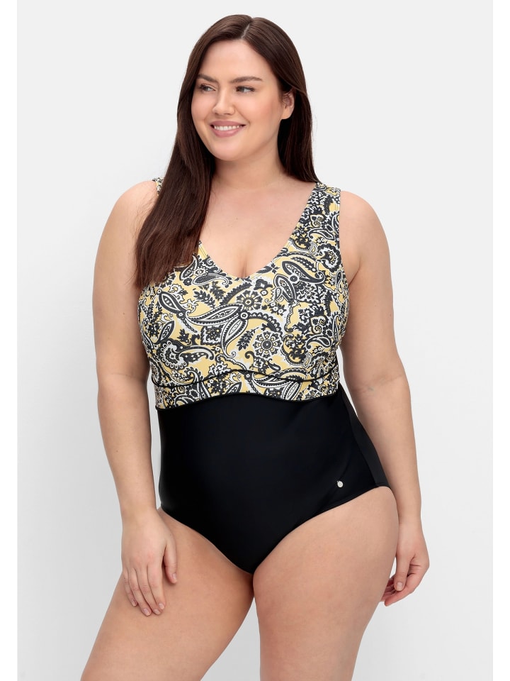 sheego Badeanzug in schwarz günstig kaufen 56 E