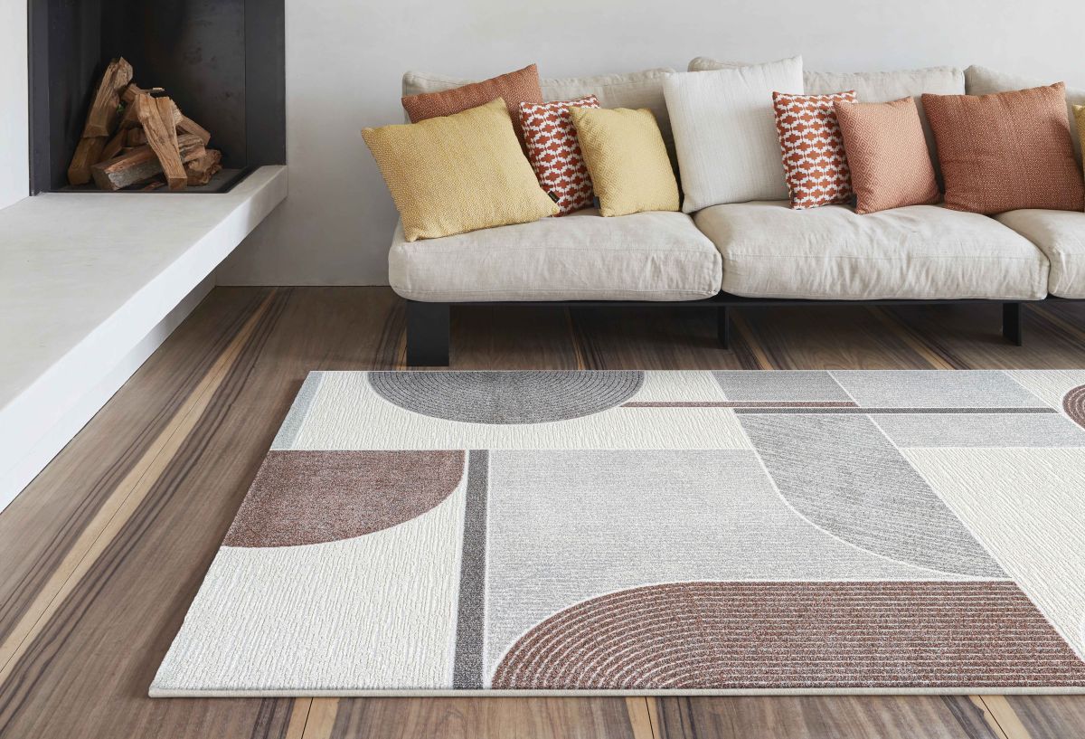 Webteppich Varis Grau-Braun 80 x 150 cm