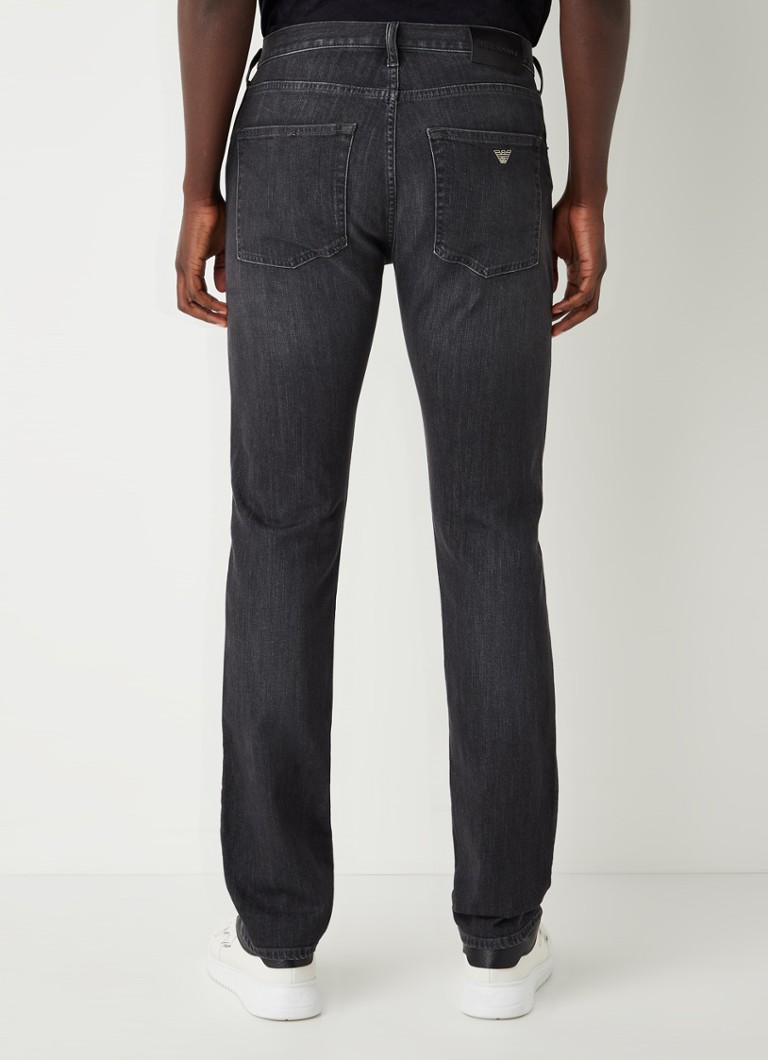 Blugi Emporio Armani cu croială dreaptă și tijă elastică