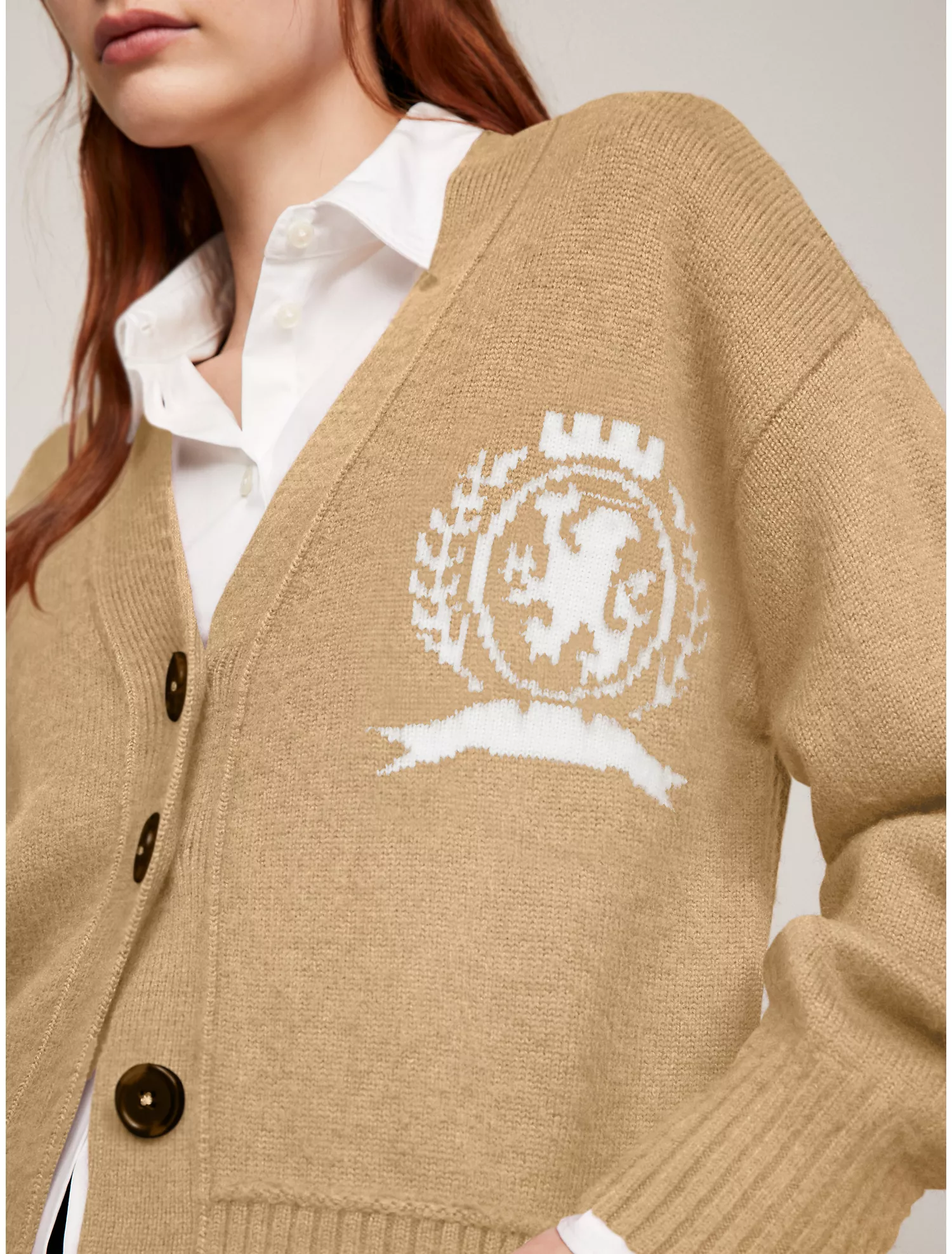 Wool Crest Letterman Cardigan