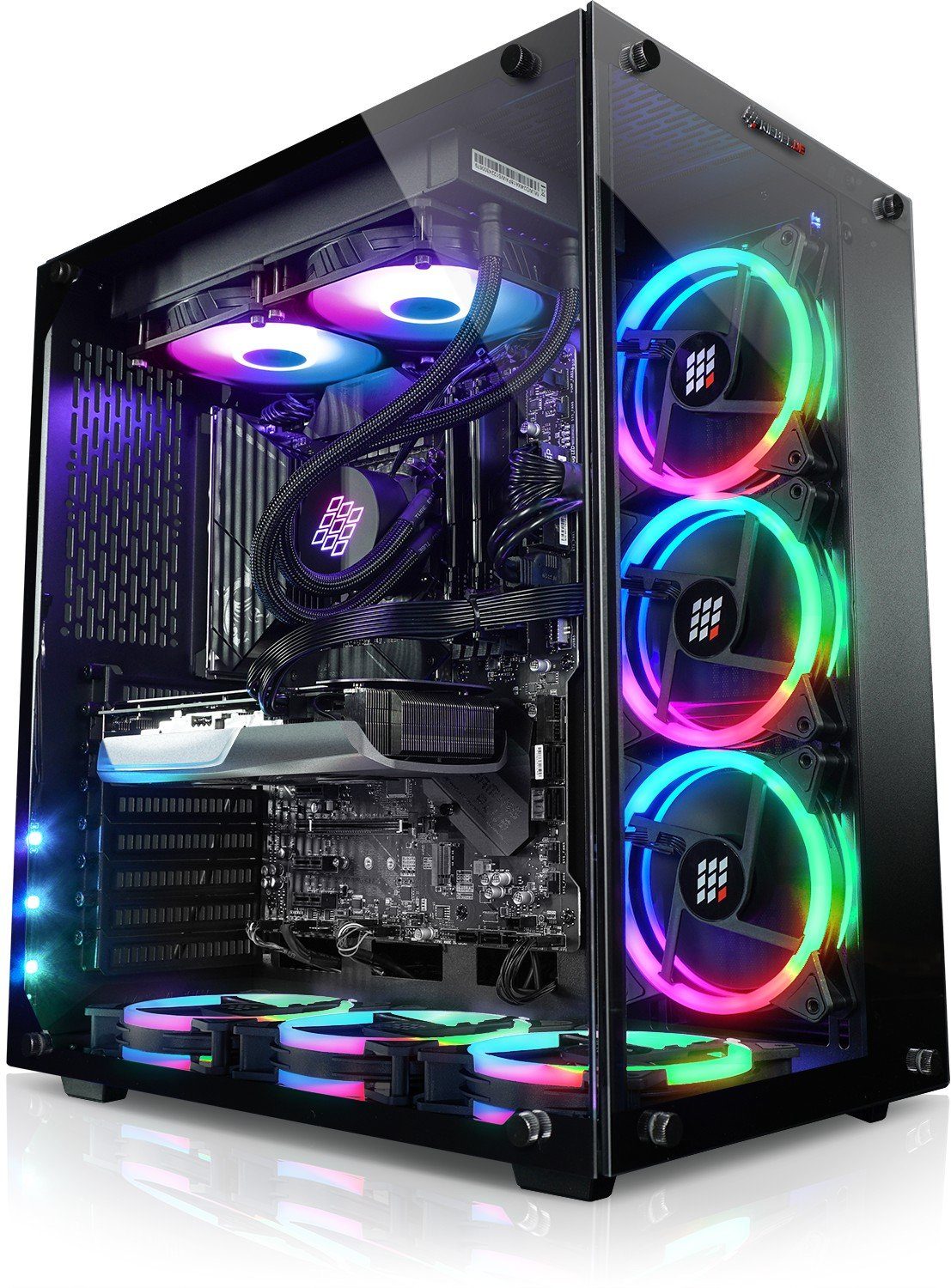 Kiebel Panorama Gaming-PC (Intel Core i9 Intel Core i9-11900KF, RTX 4070 Ti, 32 GB RAM, 2000 GB SSD, Wasserkühlung, RGB-Beleuchtung)