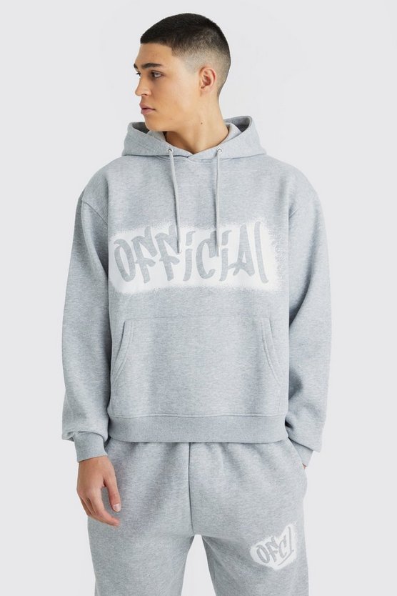 Kastiger Oversize Official Trainingsanzug mit geteiltem Saum
