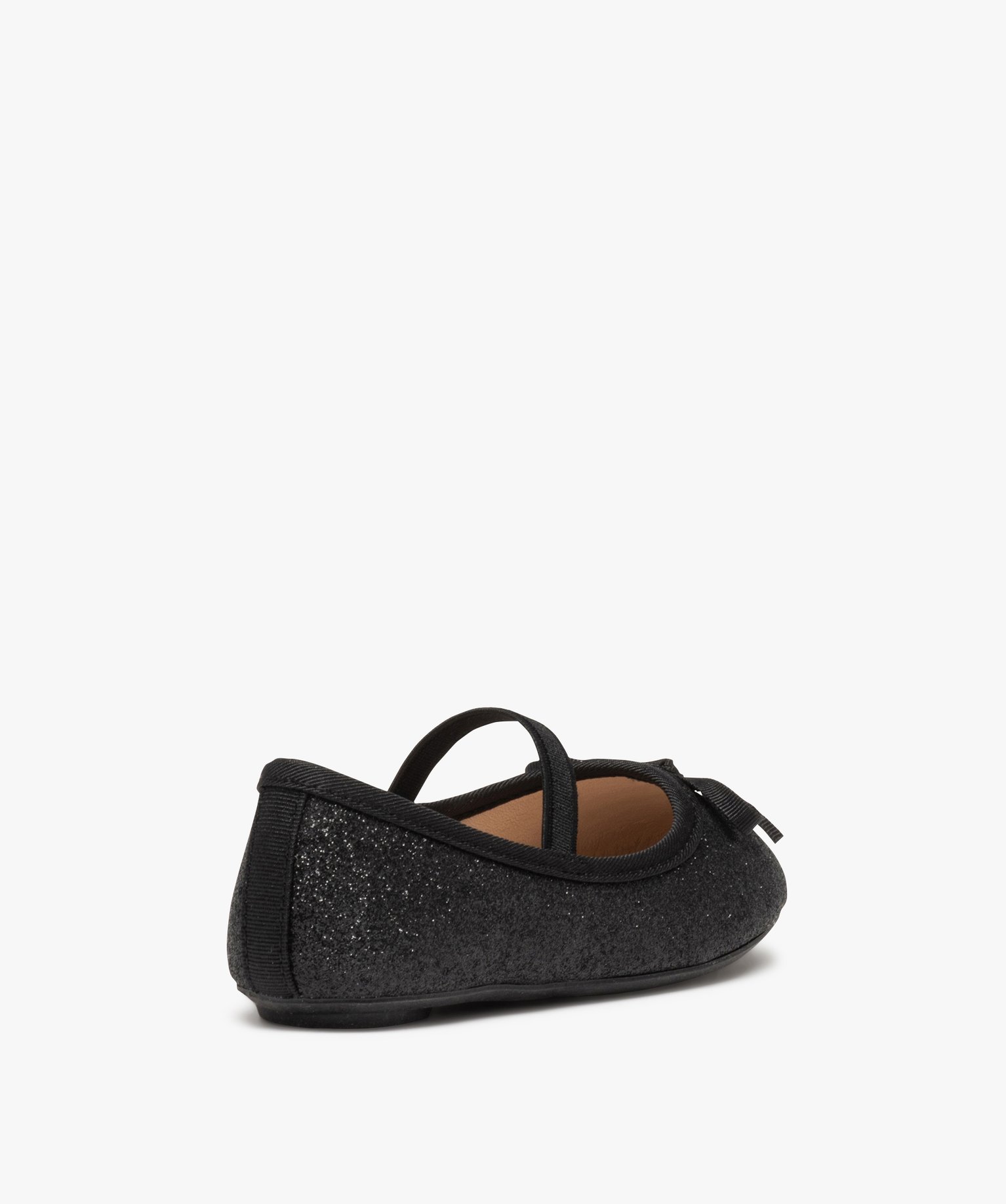 Ballerines fille à paillettes avec bride élastiquée noir | GEMO