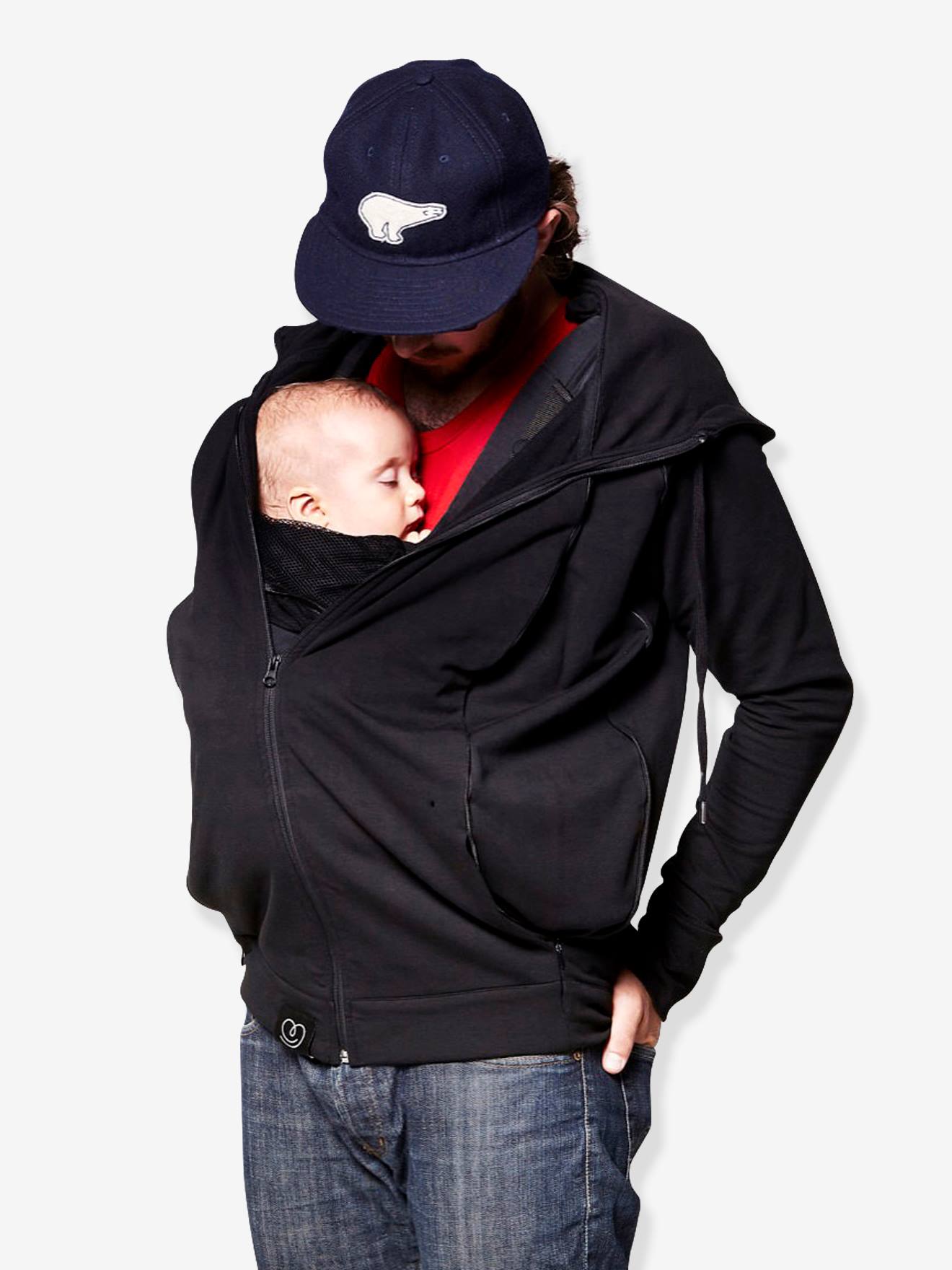 Eltern Trage-Sweatjacke LOVE RADIUS by JPMBB - schwarz