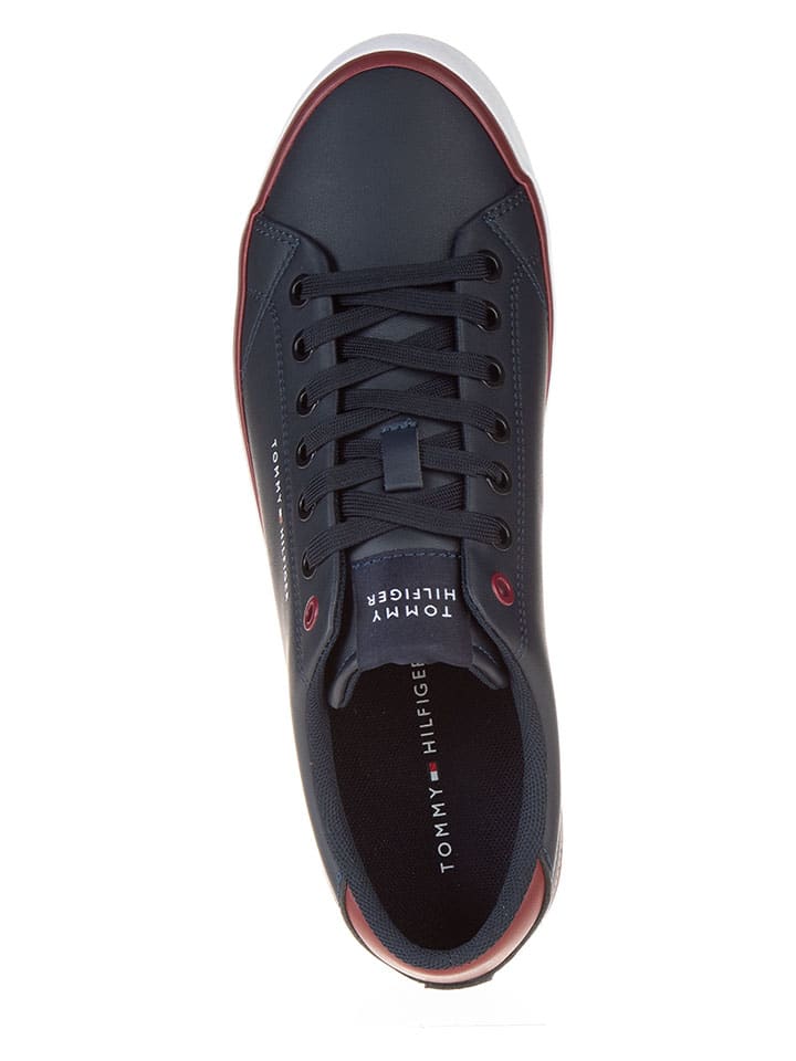 Tommy Hilfiger Shoes Leder-Sneakers in Dunkelblau günstig kaufen