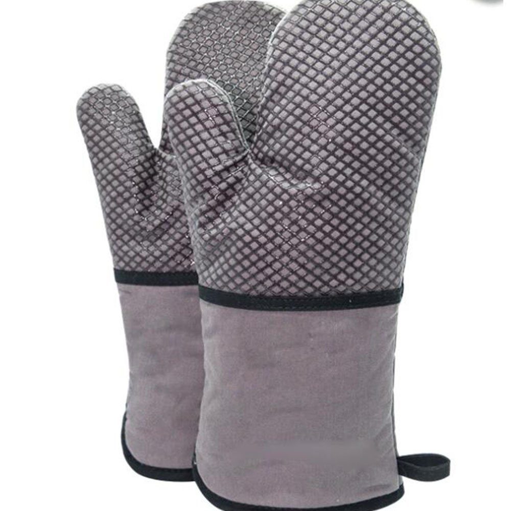 COUNJOYING Topfhandschuhe Ofenhandschuh Hitzebeständig Topfhandschuhe Handschuh Grau 1 Paar