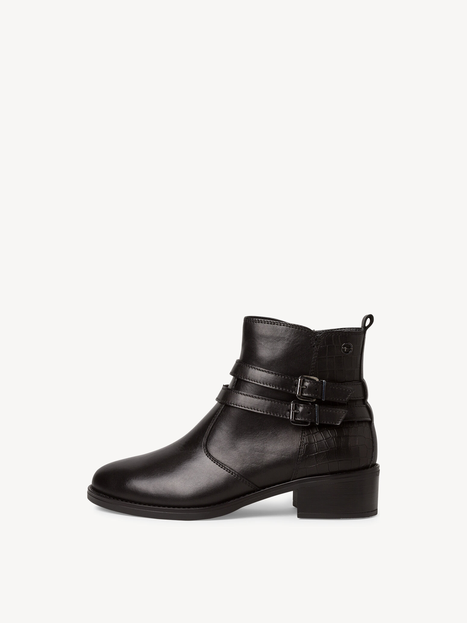 Bottine en cuir - noir