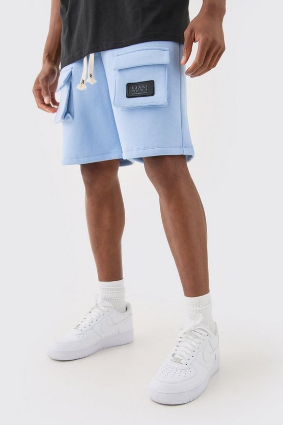 Lockere Cargo-Shorts mit Etikett