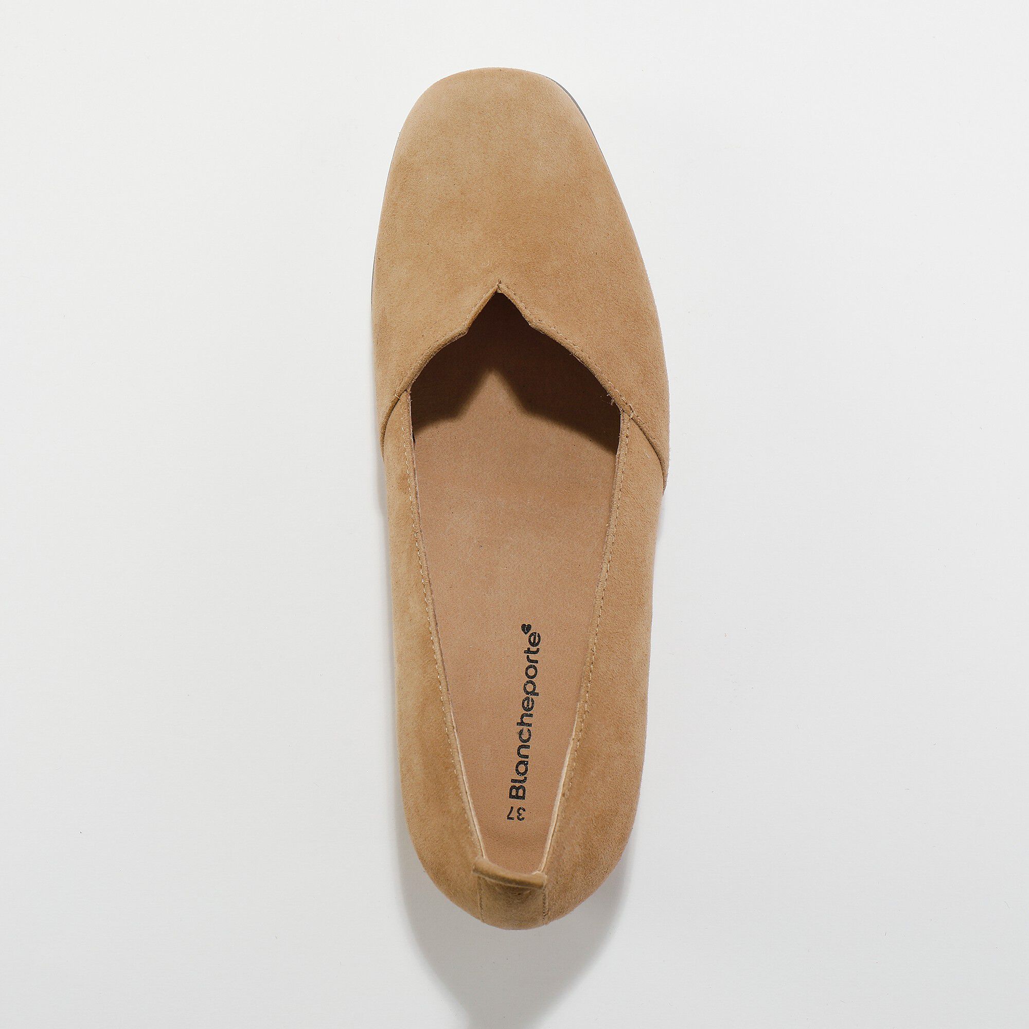 Ballerines compensées en cuir