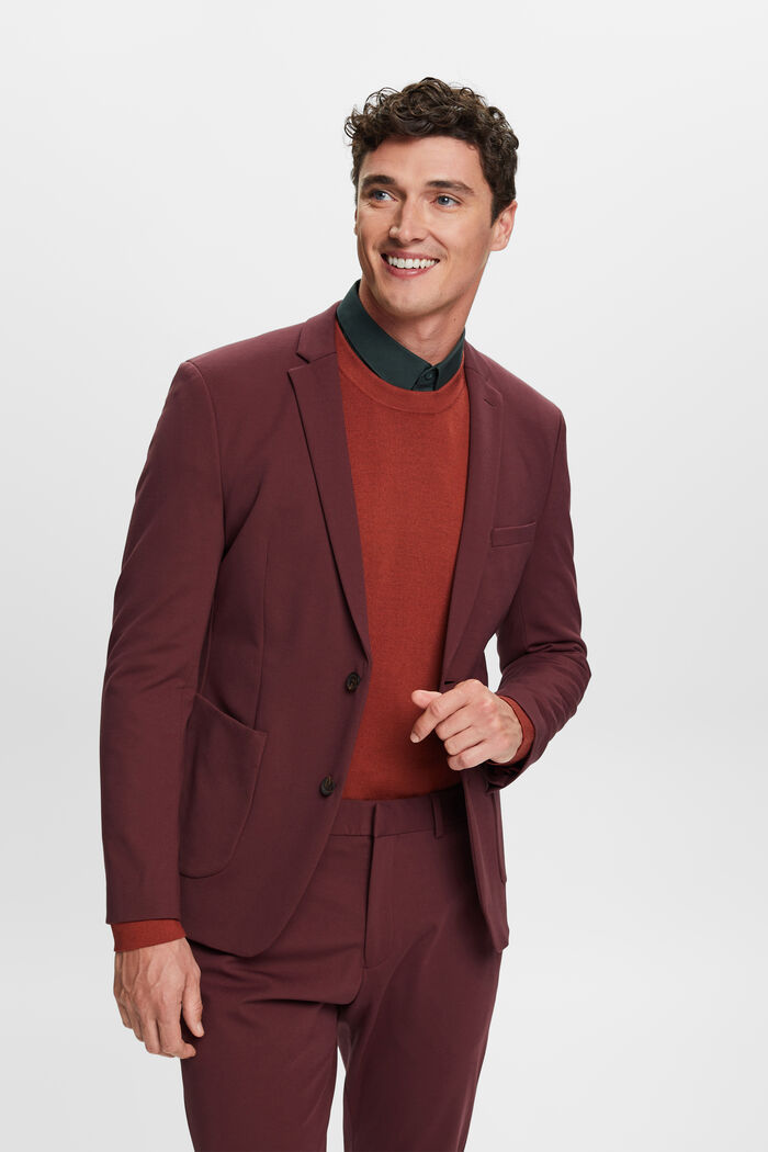 Einreihiger Piqué-Jersey-Blazer