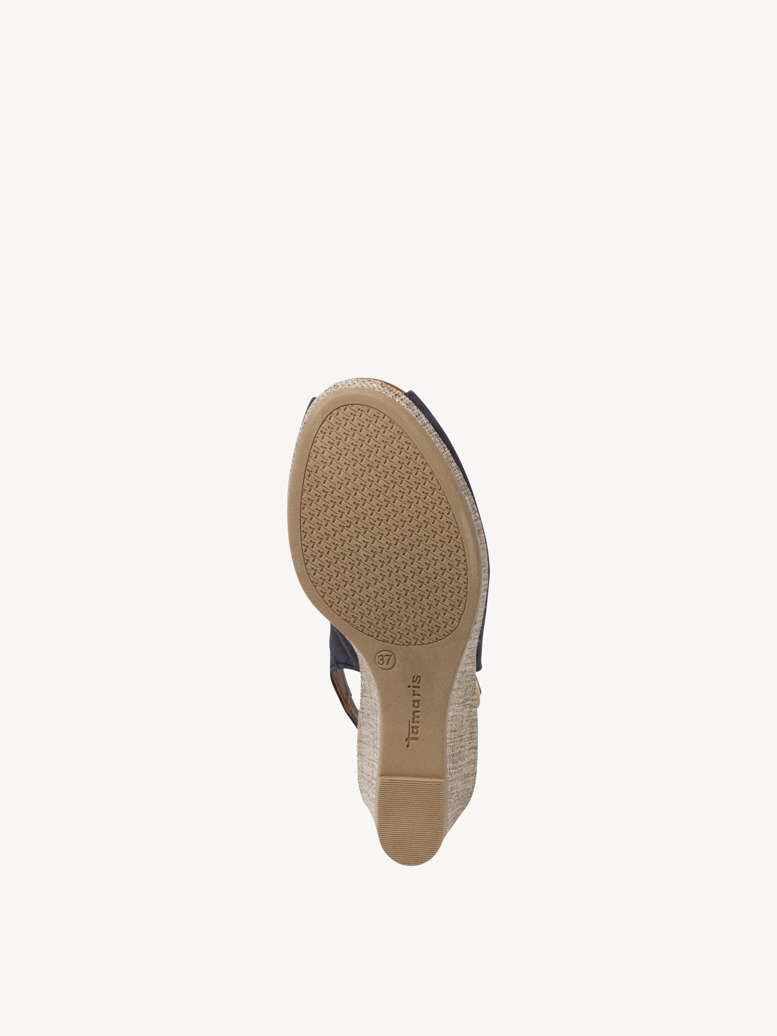 Sandale à talon en cuir - bleu