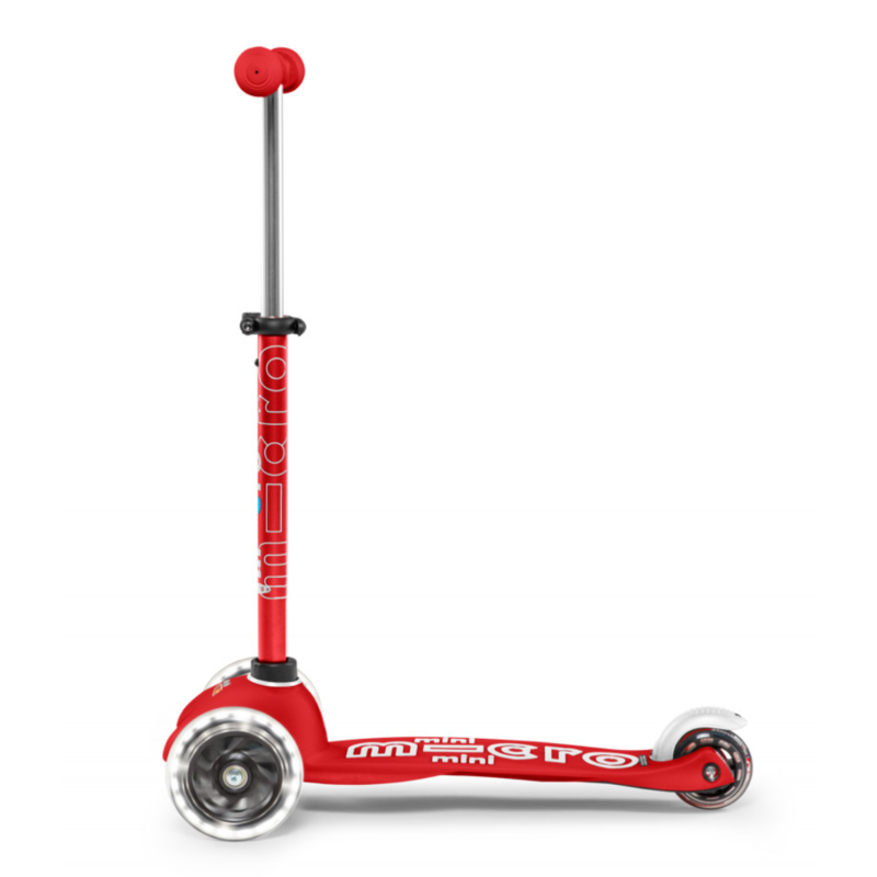 Trottinette 3 Roues - Mini Micro Deluxe Rouge Led