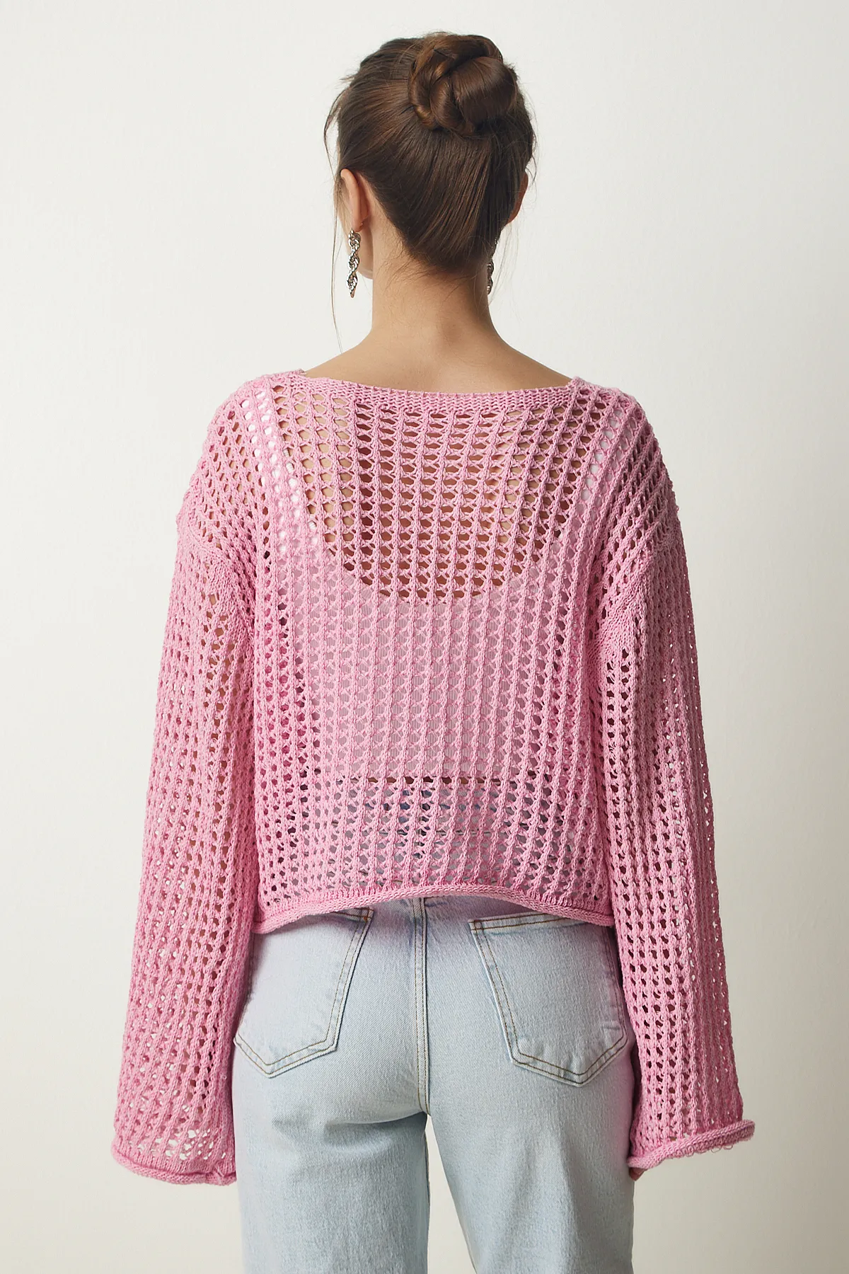 Happiness İstanbul  Strickjacke - Rosa - Regular Fit