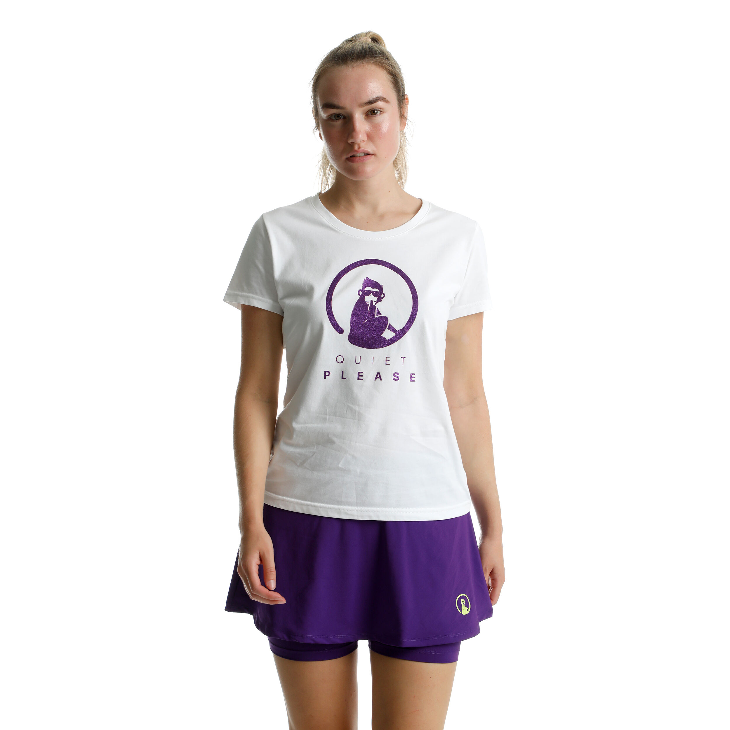 Baseline Glitter T-Shirt Damen - Weiß