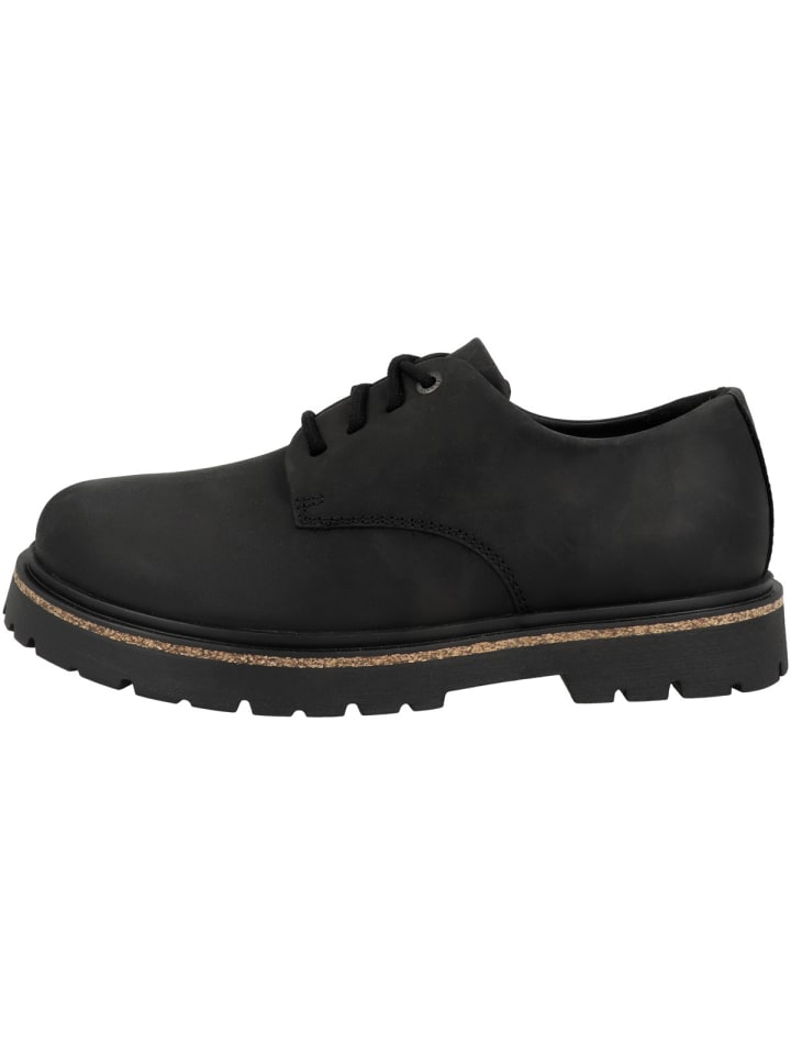 Birkenstock Schnürschuhe Highwood Lace Low geöltes Leder in schwarz günstig kaufen