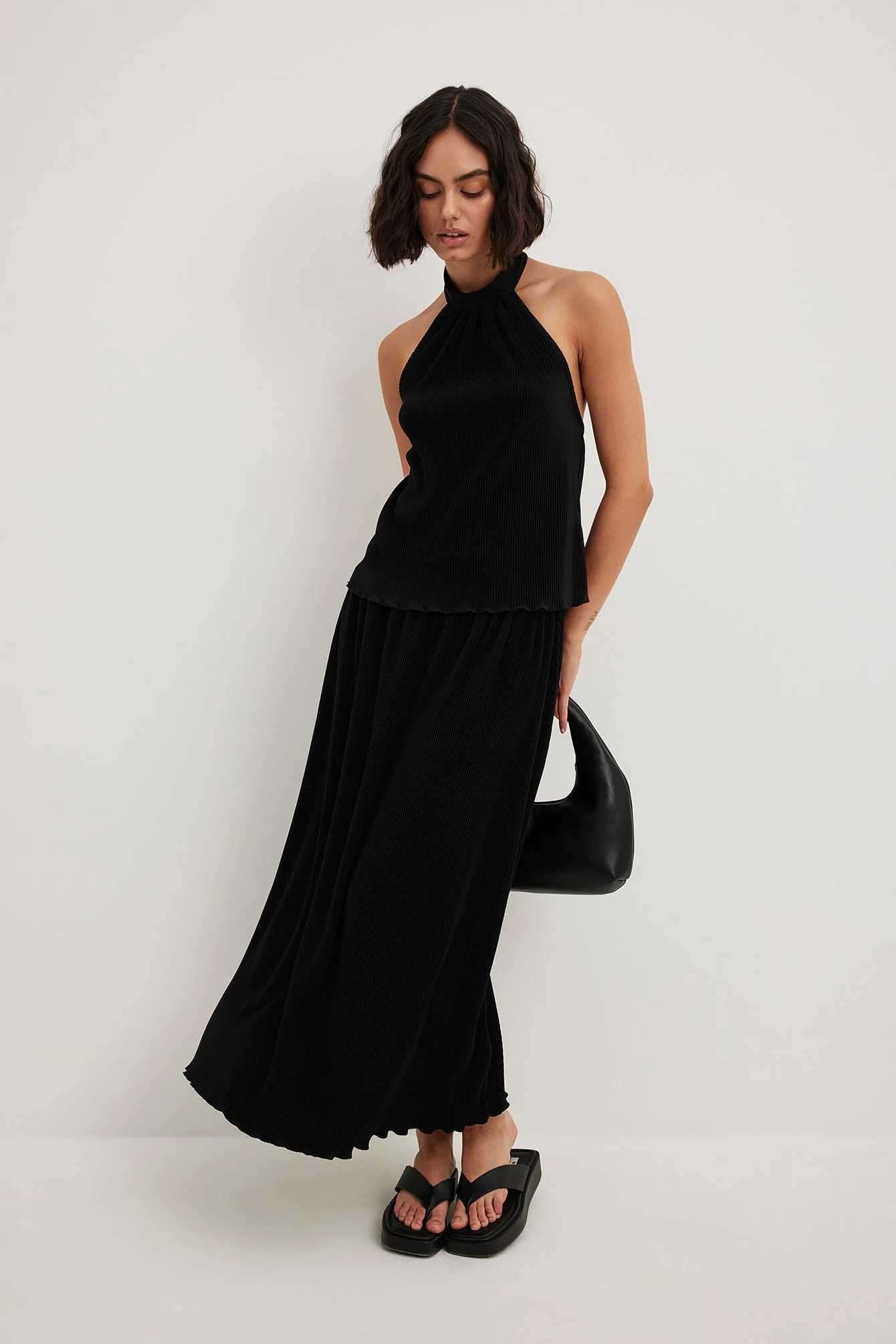 Plissiertes Neckholder-Top