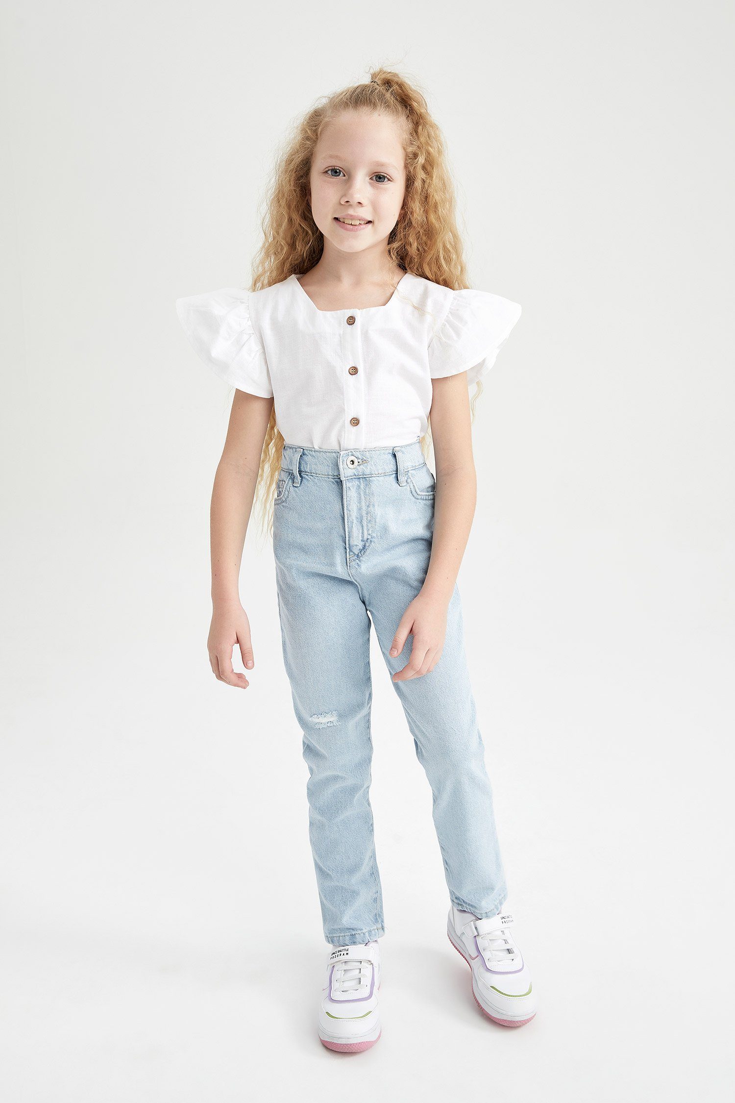DeFacto Regular-fit-Jeans Mädchen Regular-fit-Jeans MOM FIT