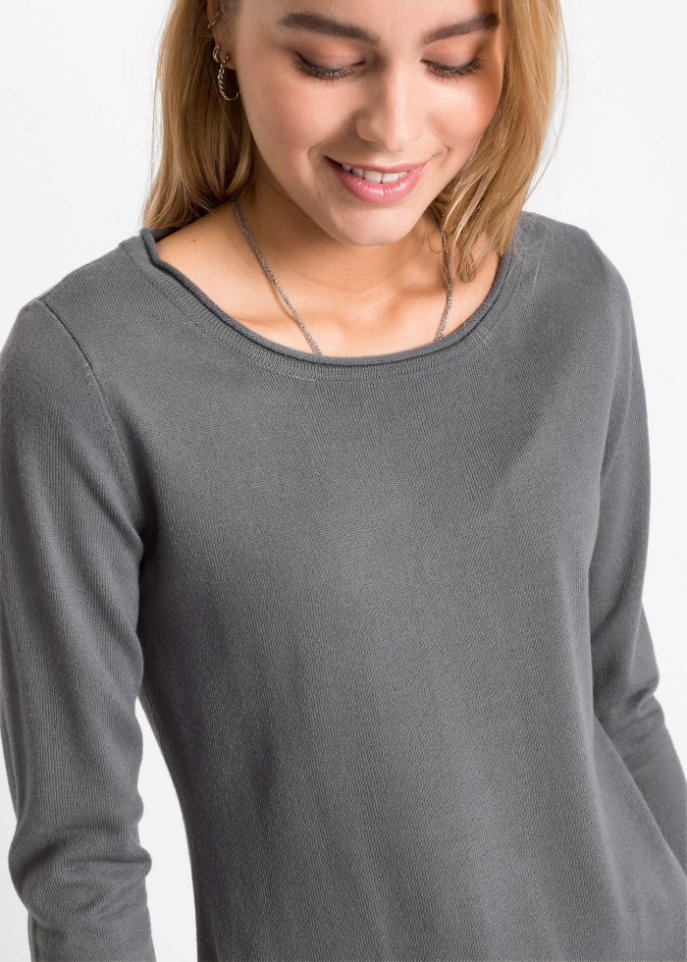 Strickkleid mit Spitzenrock