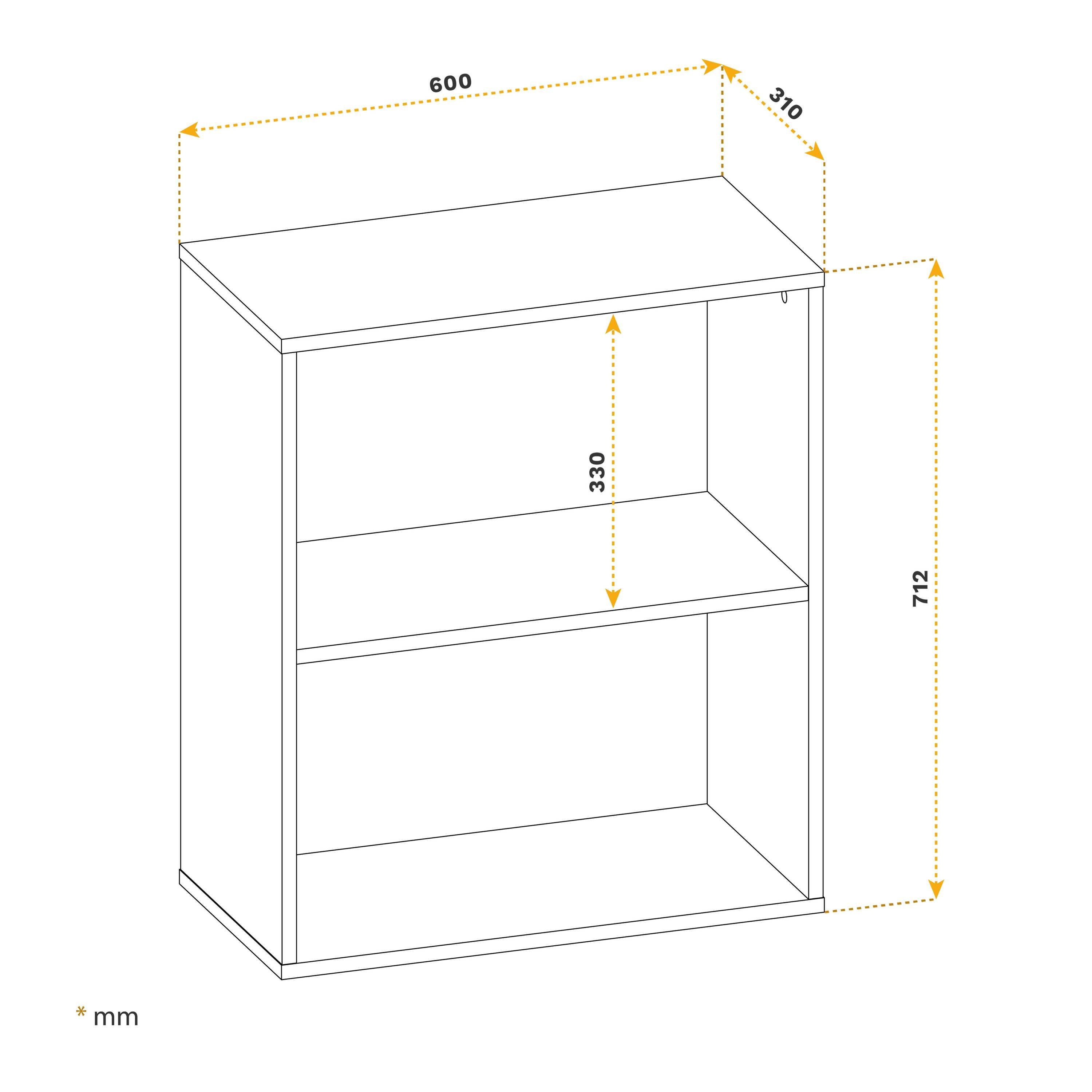 RICOO Aktenregal WM111-EP, Kleiner Beistelltisch Standregal kleines Bücherregal Nachttisch Ablage