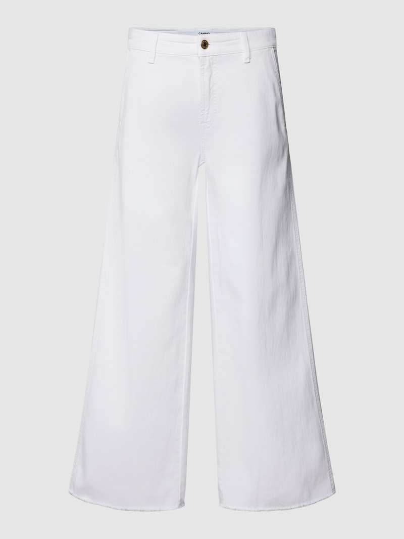 Flared Cut Jeans in verkürzter Passform Modell 'ALEC' in weiß