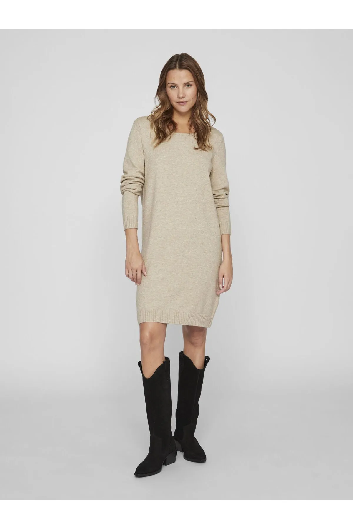 VILA  Langärmeliges Strickkleid