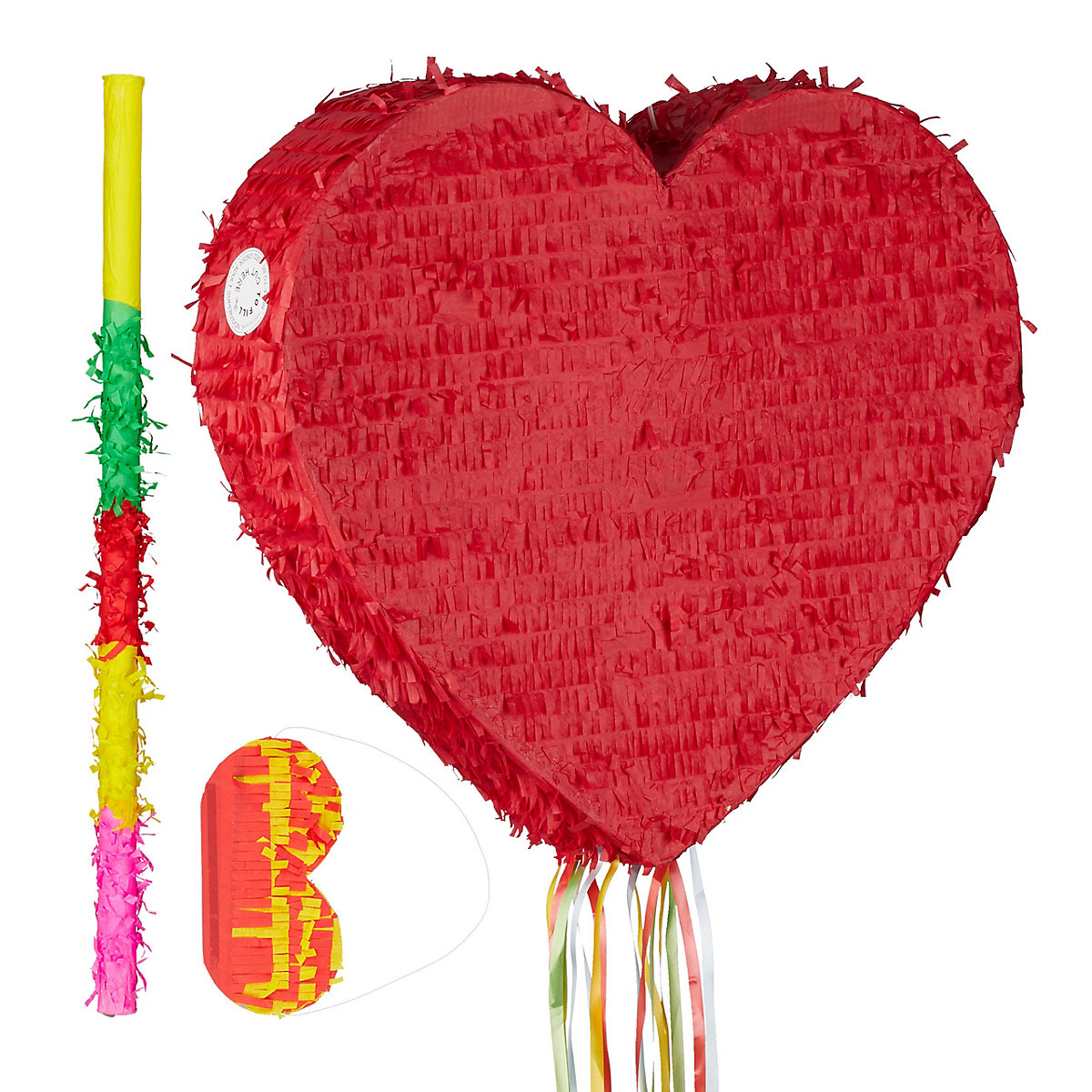 3-teiliges Pinata Set Herz