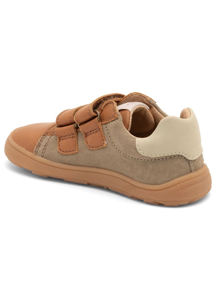 bisgaard Leder-Sneakers in Hellbraun/ Hellblau/ Khaki günstig kaufen