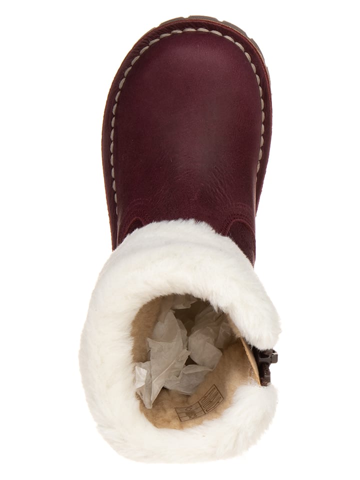 POM POM Leder-Winterboots in Bordeaux günstig kaufen