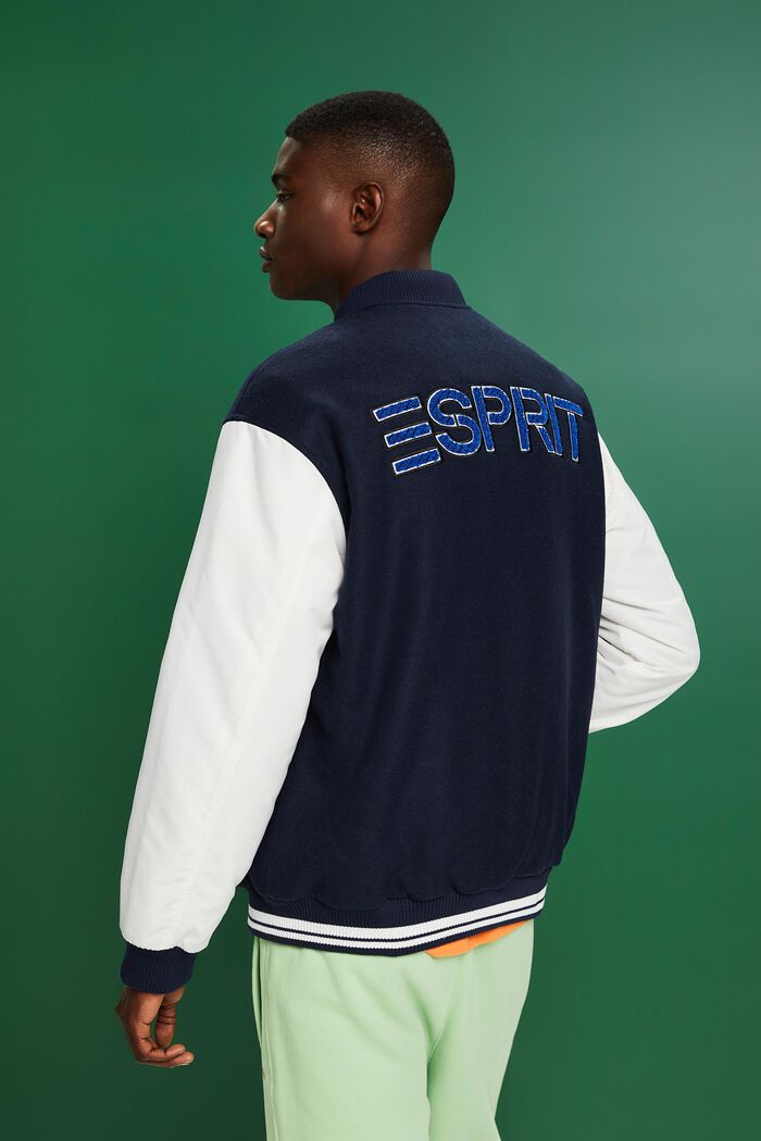Collegejacke aus Wollmix mit Logo-Patch