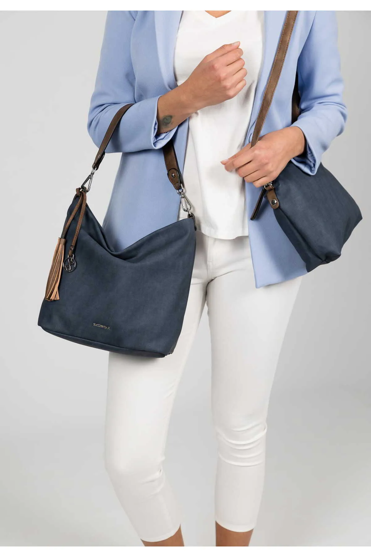 Emily & Noah  Handtasche - Blau - Unifarben