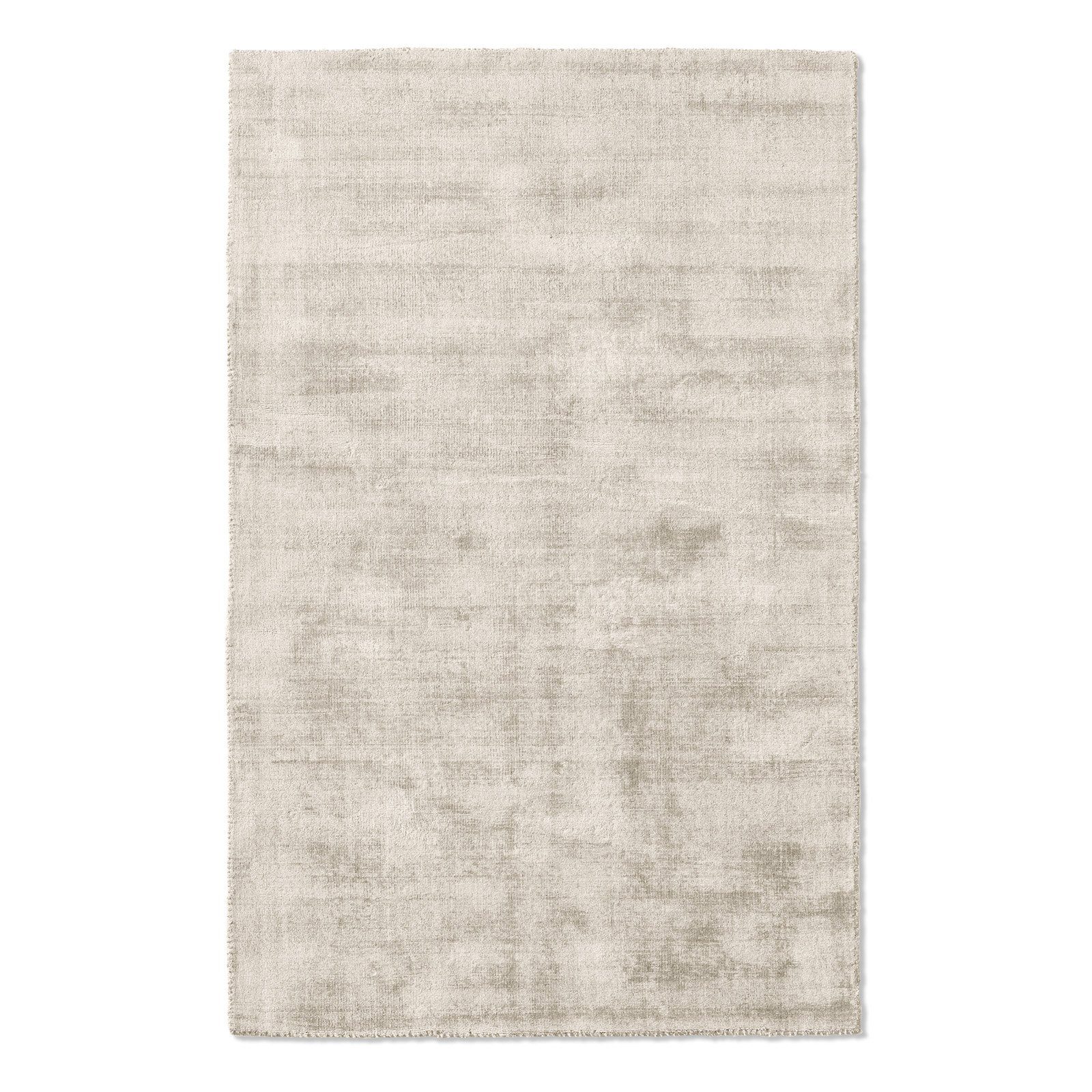 Teppich Kurzflor-Viskose-Teppich Handweb, TaCa Home, rechteckig, Höhe: 15 mm, Wohnzimmer Schlafzimmer Esszimmer, Creme - 80 x 150 cm