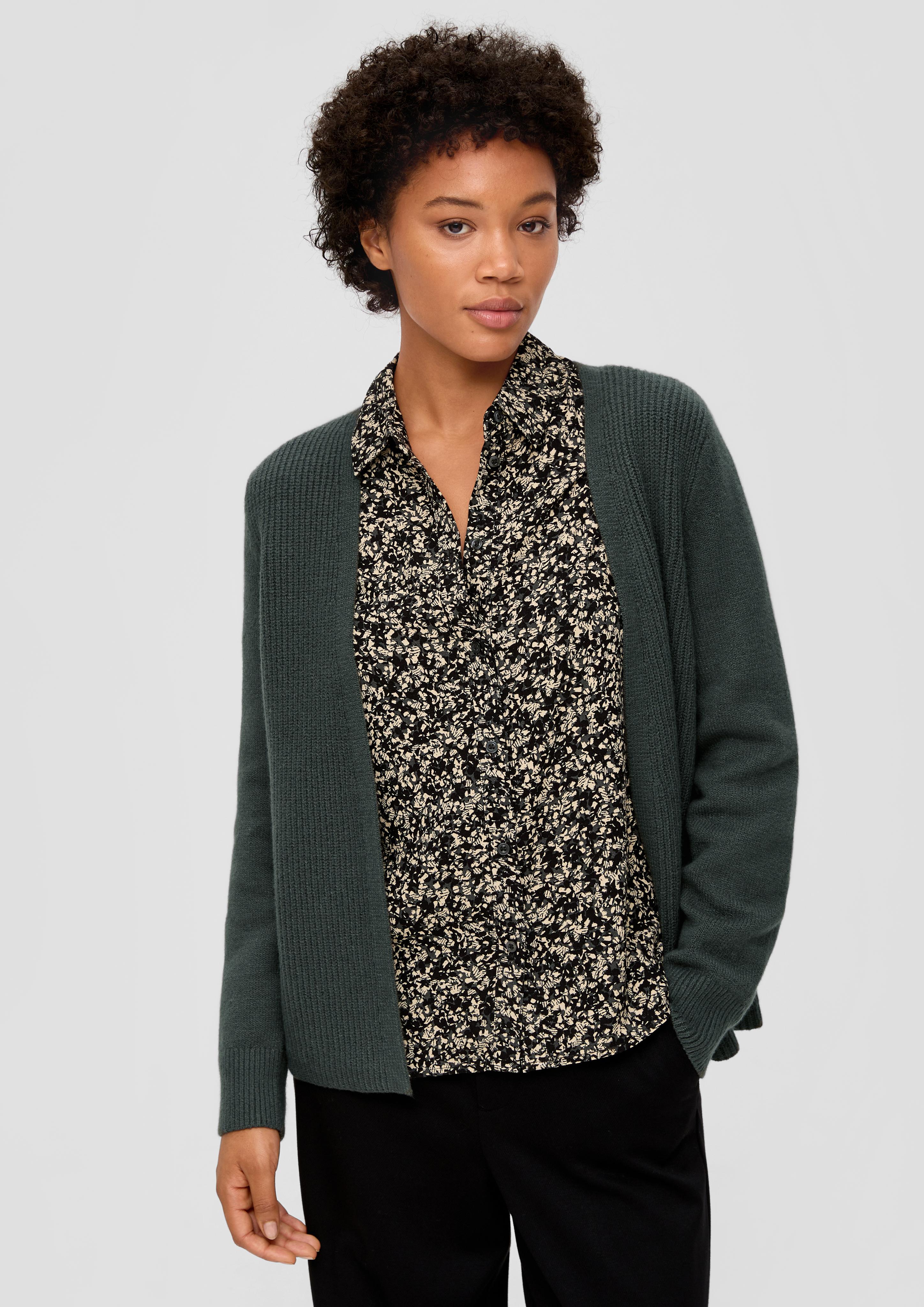 Offene Strickjacke aus Baumwollmix  2134424-7909