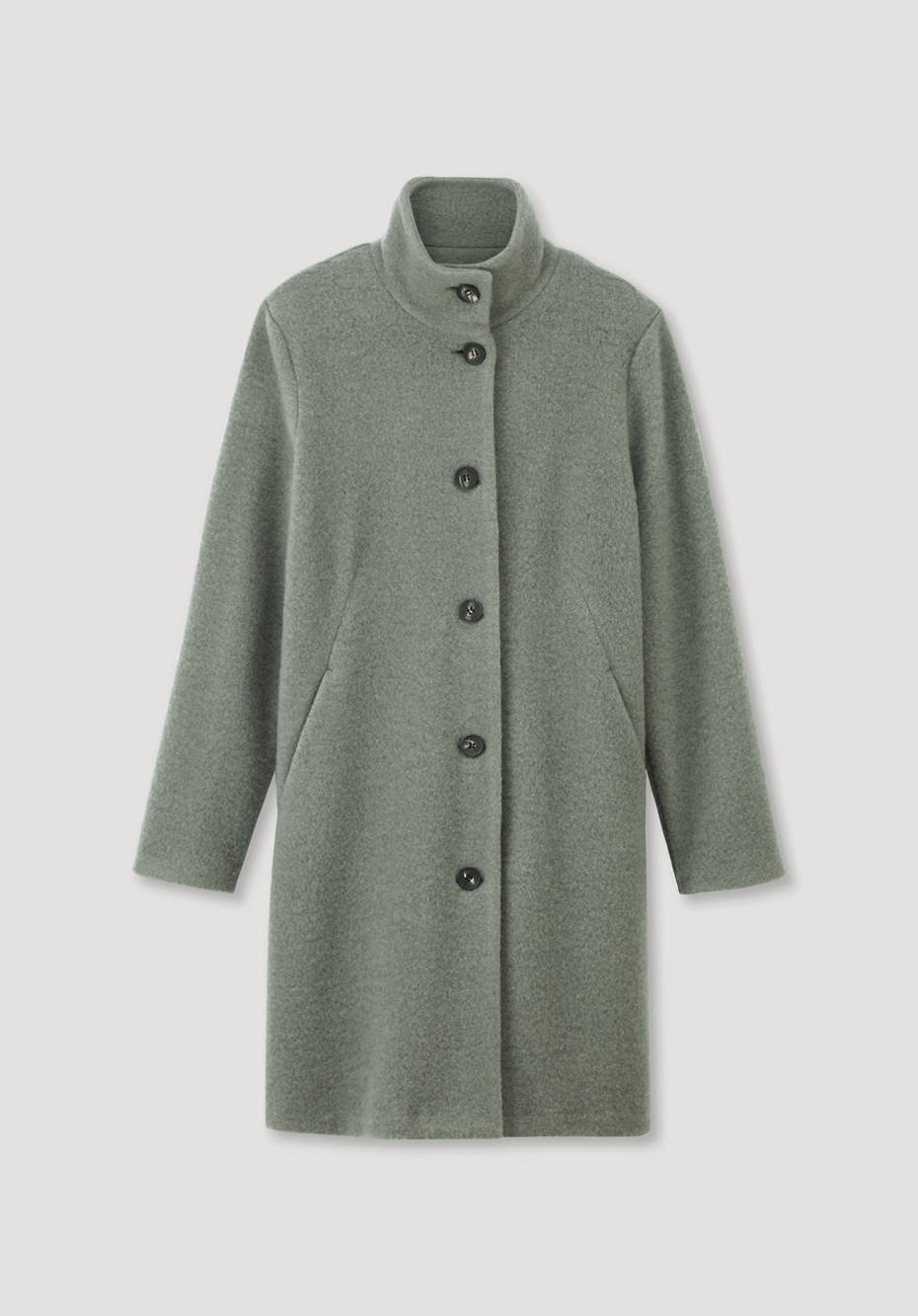 Wollfleece Mantel aus reiner Bio-Merinowolle