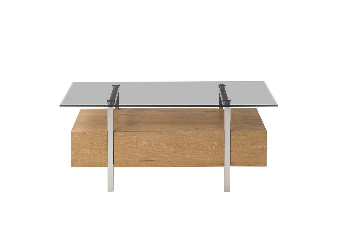 MCA furniture Couchtisch Couchtisch Hatfield mit Glasplatte, 80/110, Eiche / grau, verschied (no-Set)