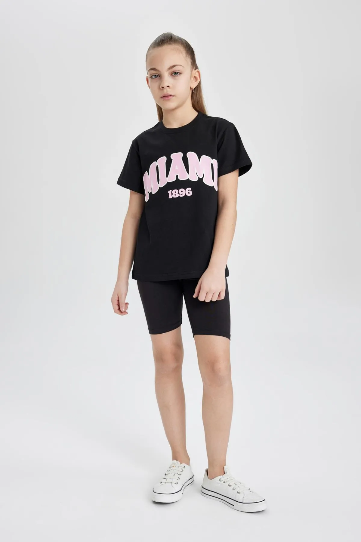 DeFacto  Bedrucktes Kurzarm-T-Shirt für Mädchen B5095A824SM