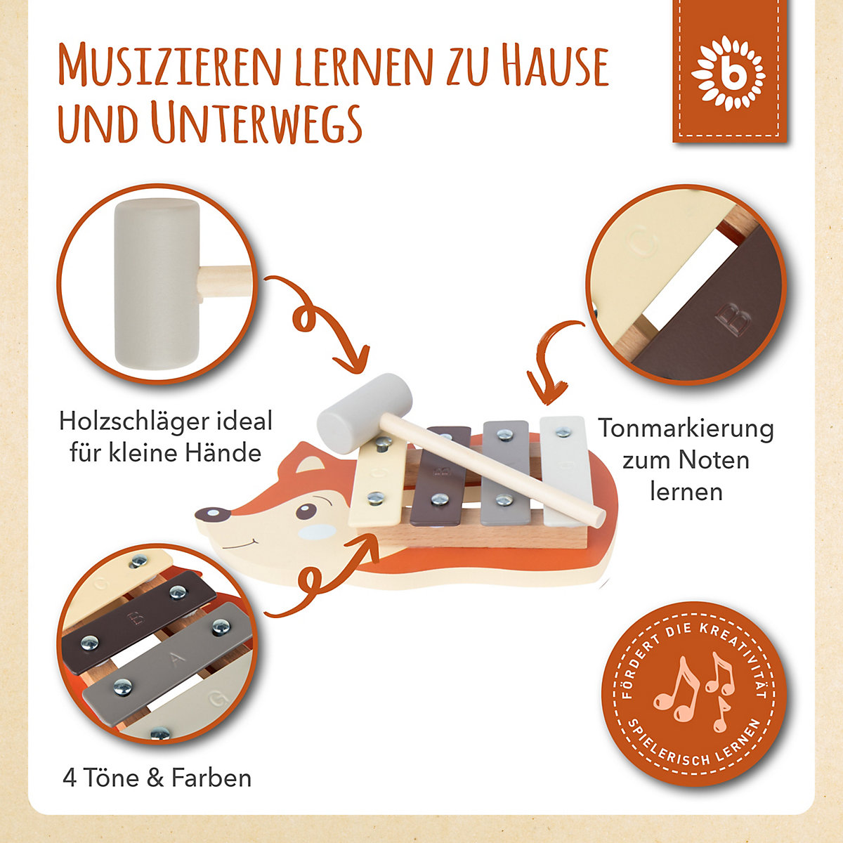 Xylophon Kinder Musik Spielzeug Musikinstrument Kinder Holzspielzeug Tiere ab 1 Xylophone