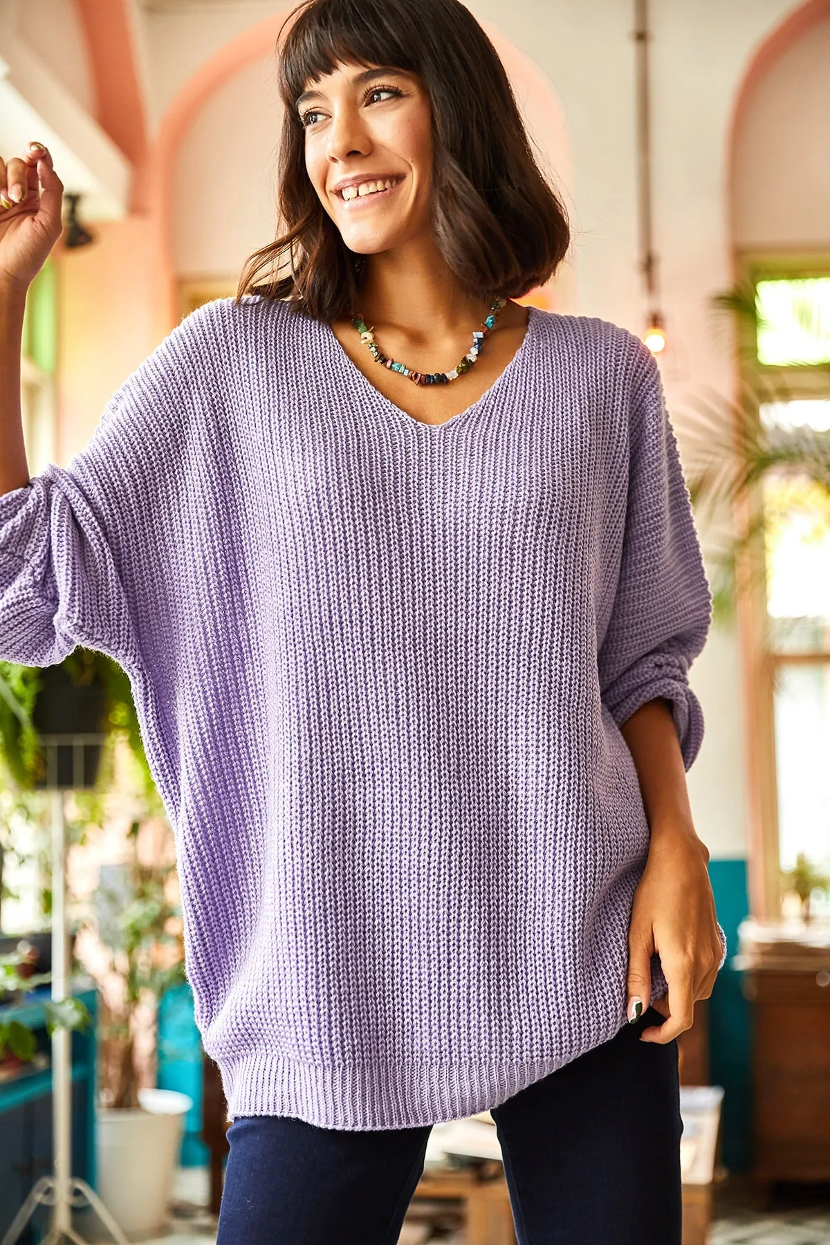 Olalook  Pullover - Lila - Regular Fit