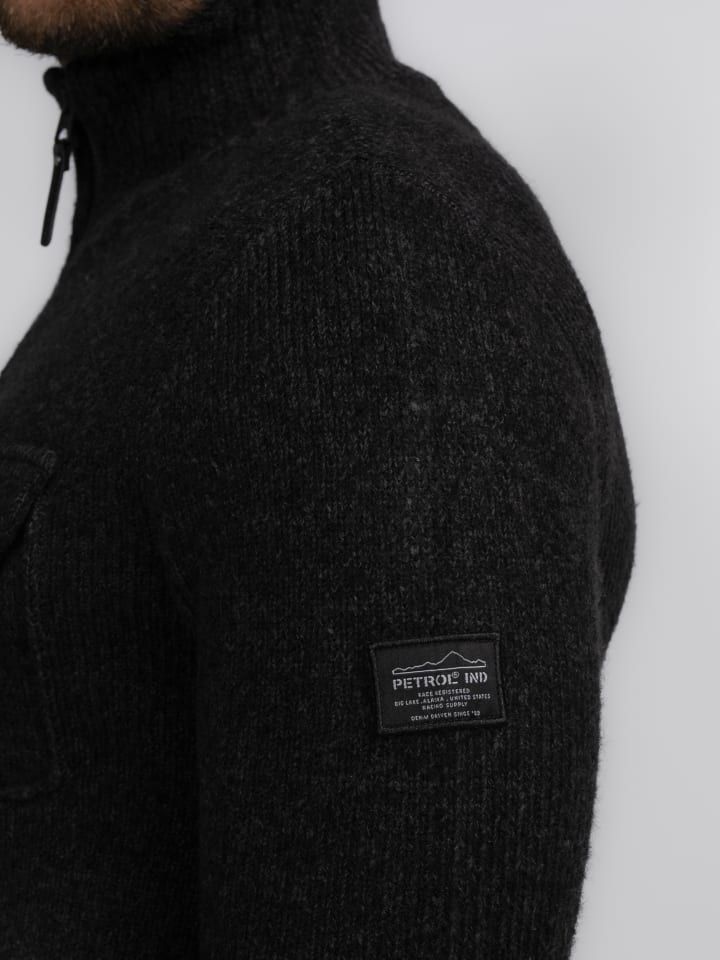 Petrol Industries Pullover in Schwarz günstig kaufen