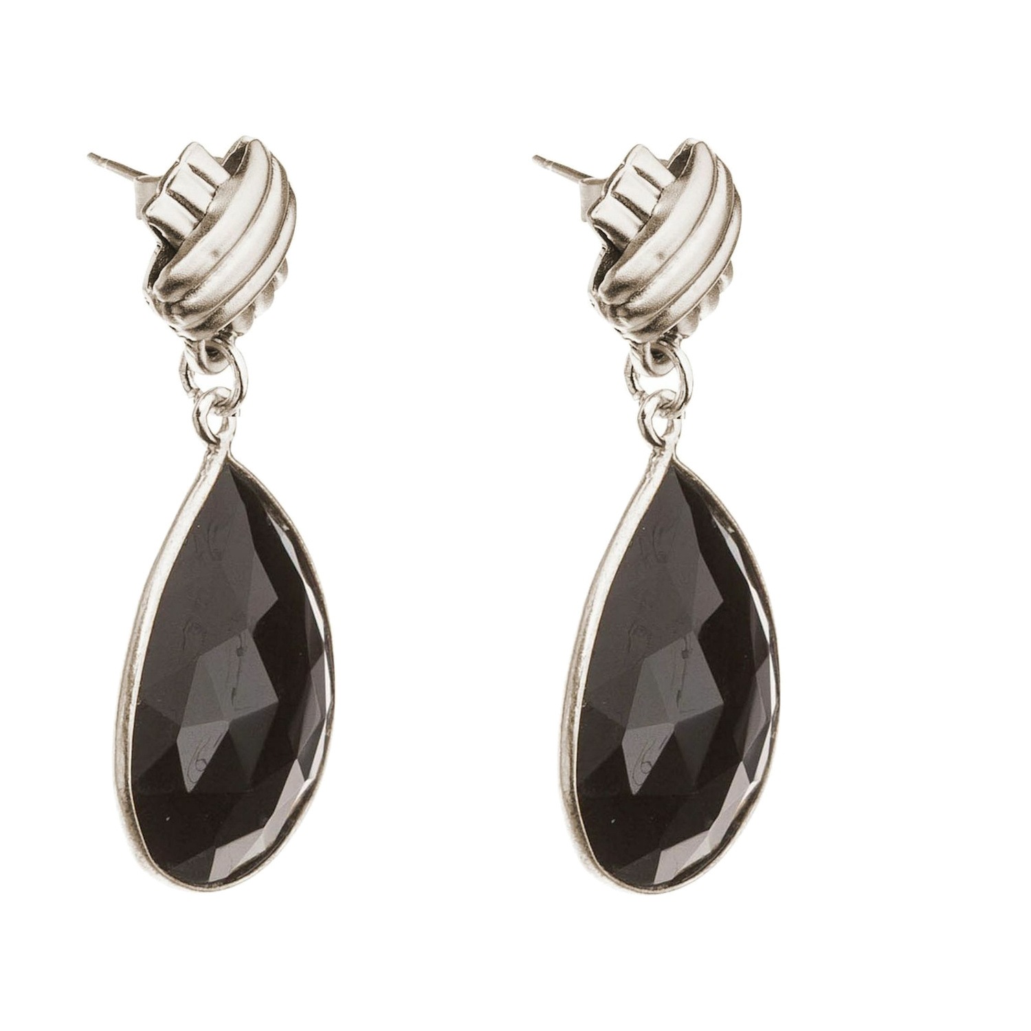 Ohrringe 'Onyx Tropfen'