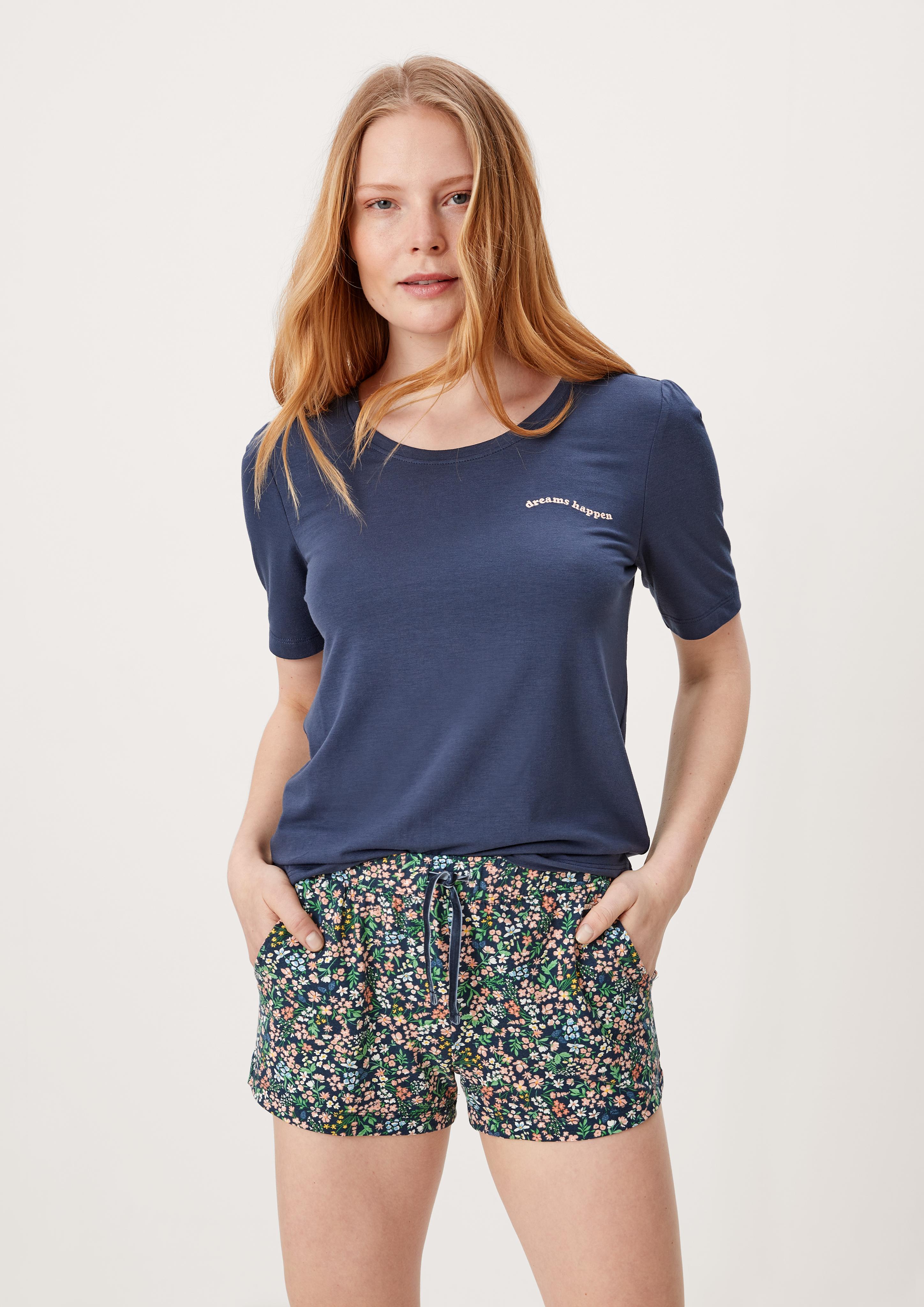 Schlafshorts mit Blumenprint  6007042-58A1