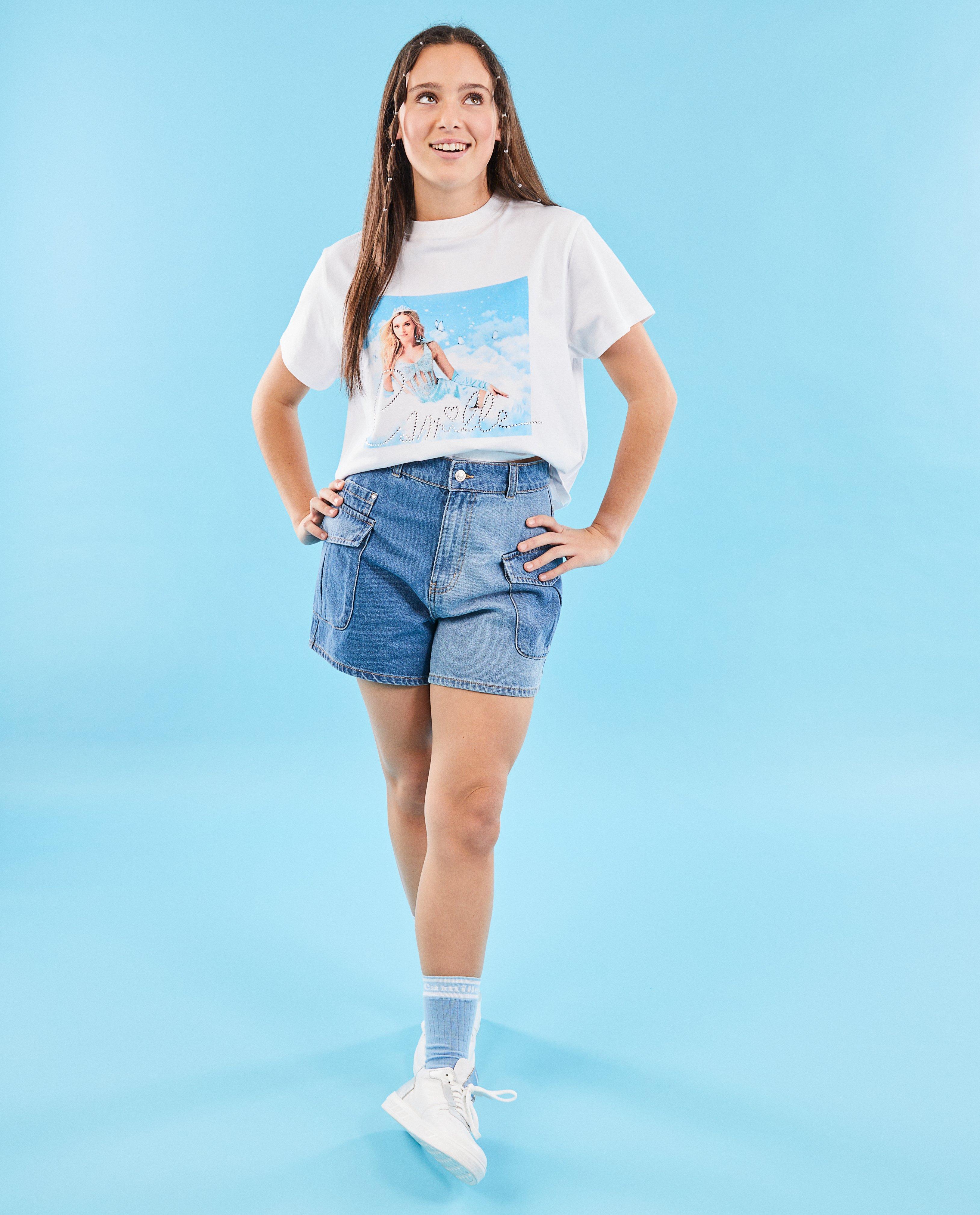 CAMILLE Biopamut farmer rövidnadrág, XS-XL világoskék