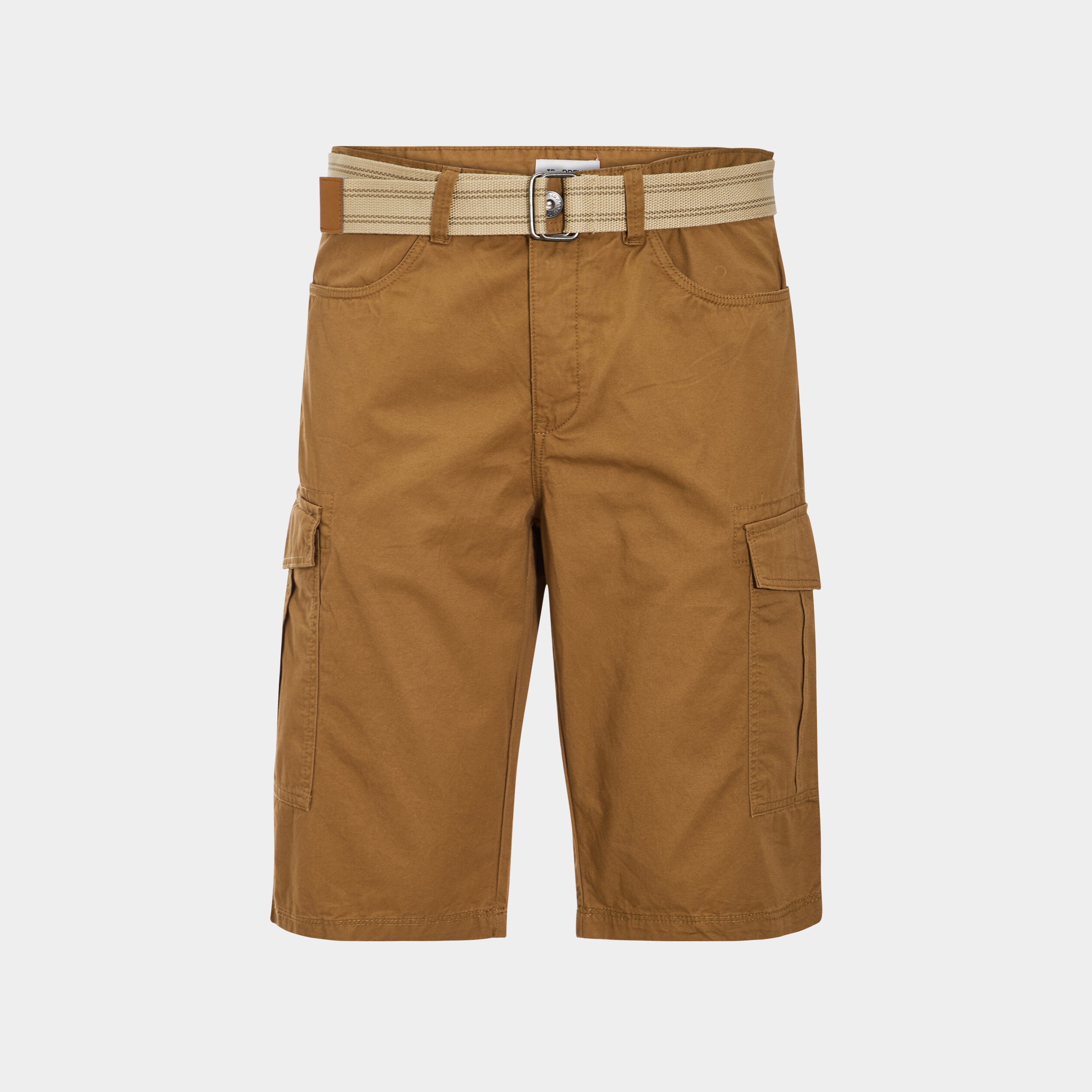 Bermuda cargo ceinturé marron clair homme | La Halle