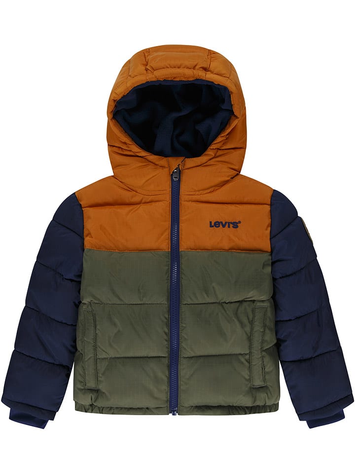 Levi's Kids Winterjacke in Dunkelblau/ Khaki/ Hellbraun günstig kaufen