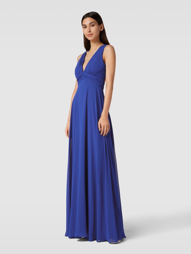 Abendkleid mit Taillenpasse in royalblau
